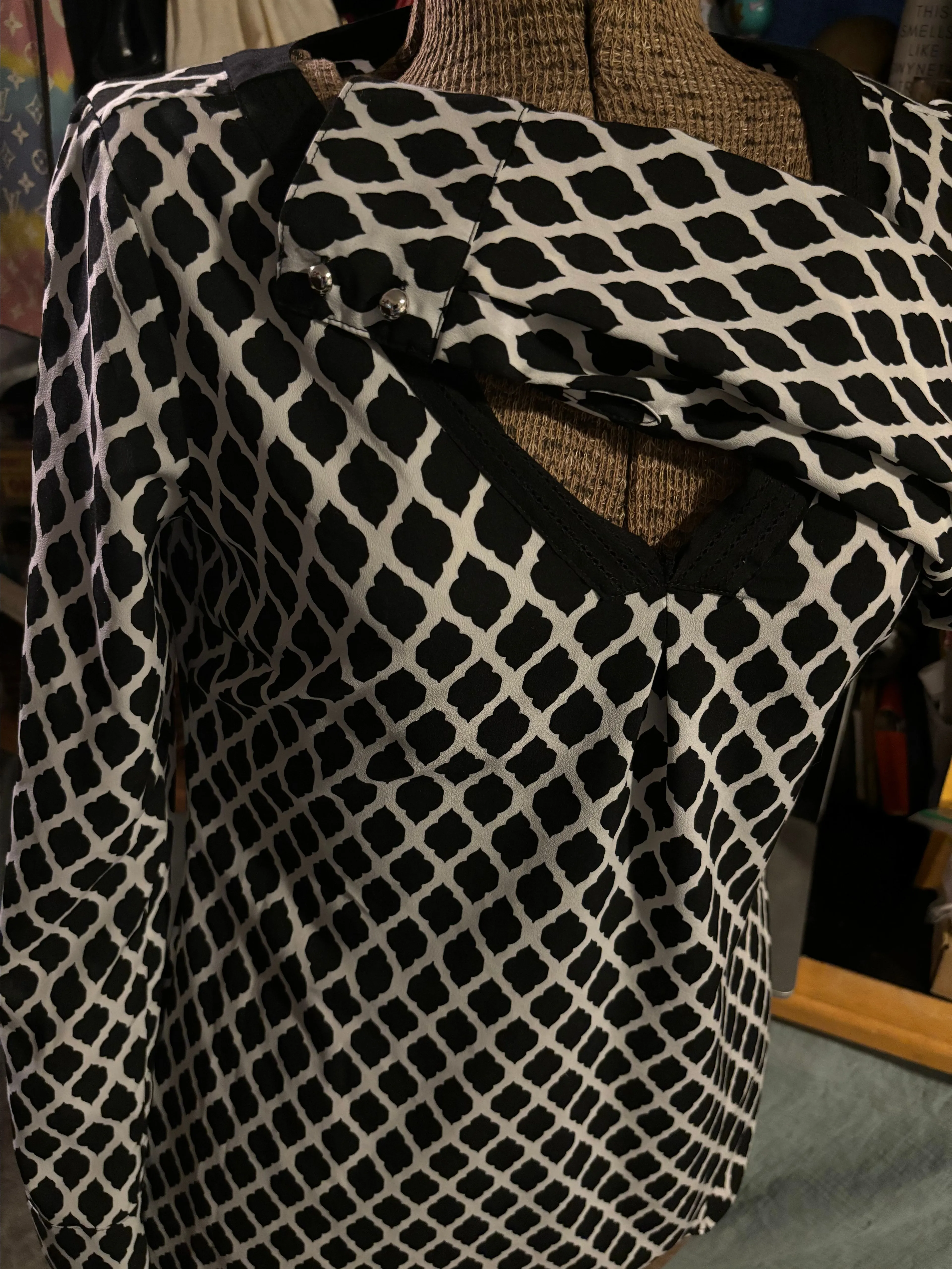 Product image for Blouse women's black and white