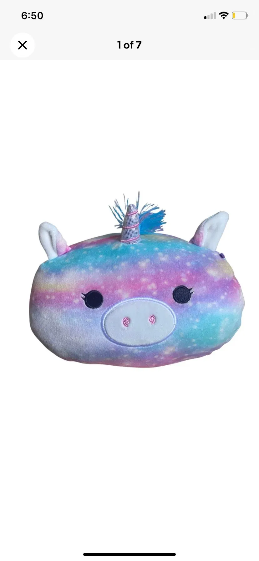 Product image for Kellytoy Squishmallow Nebula The Unicorn Stackable Plush Space Unicorn Pig Toy