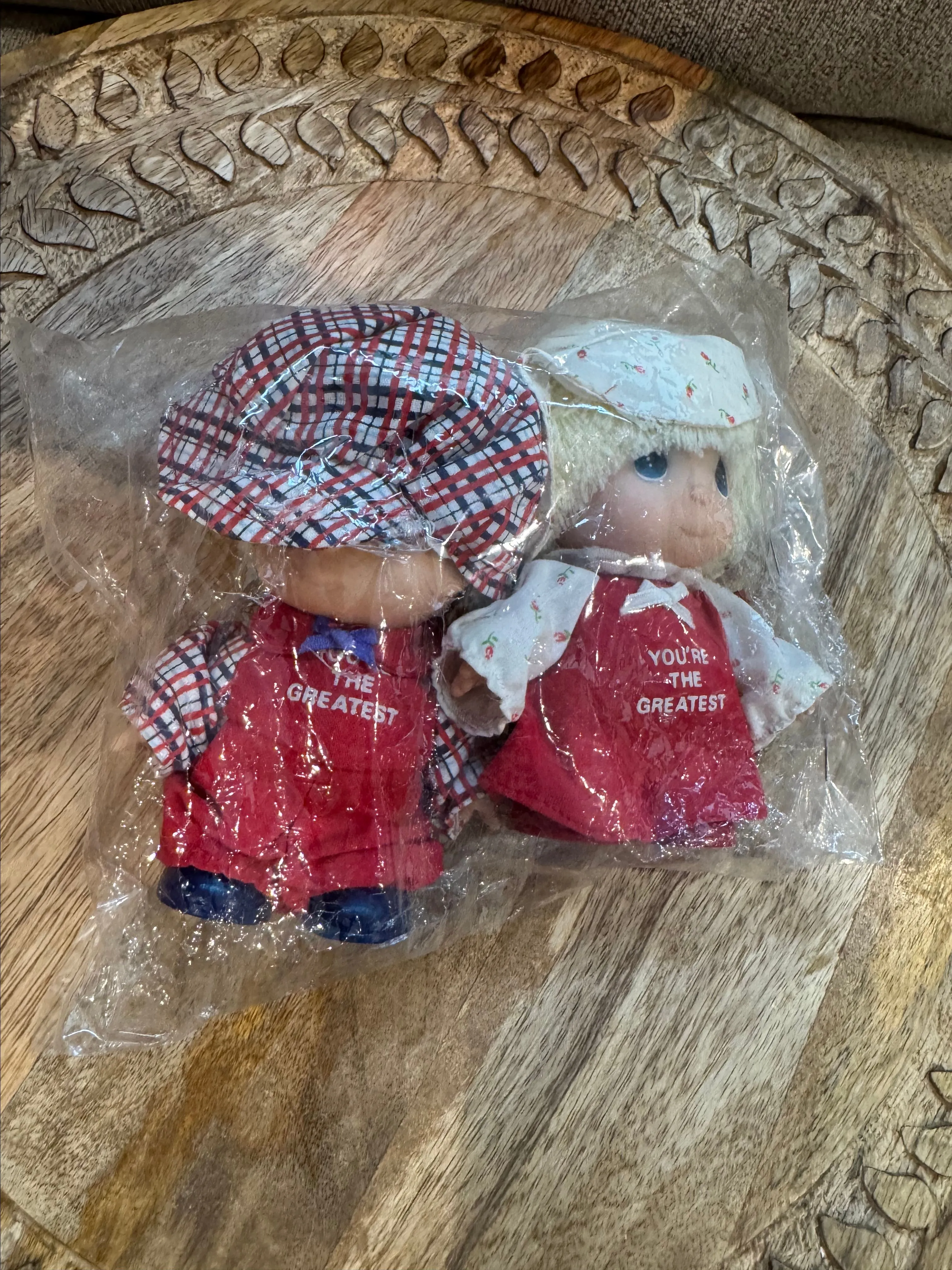 Product image for Vintage Precious Moments Hi Babies boy and girl dolls