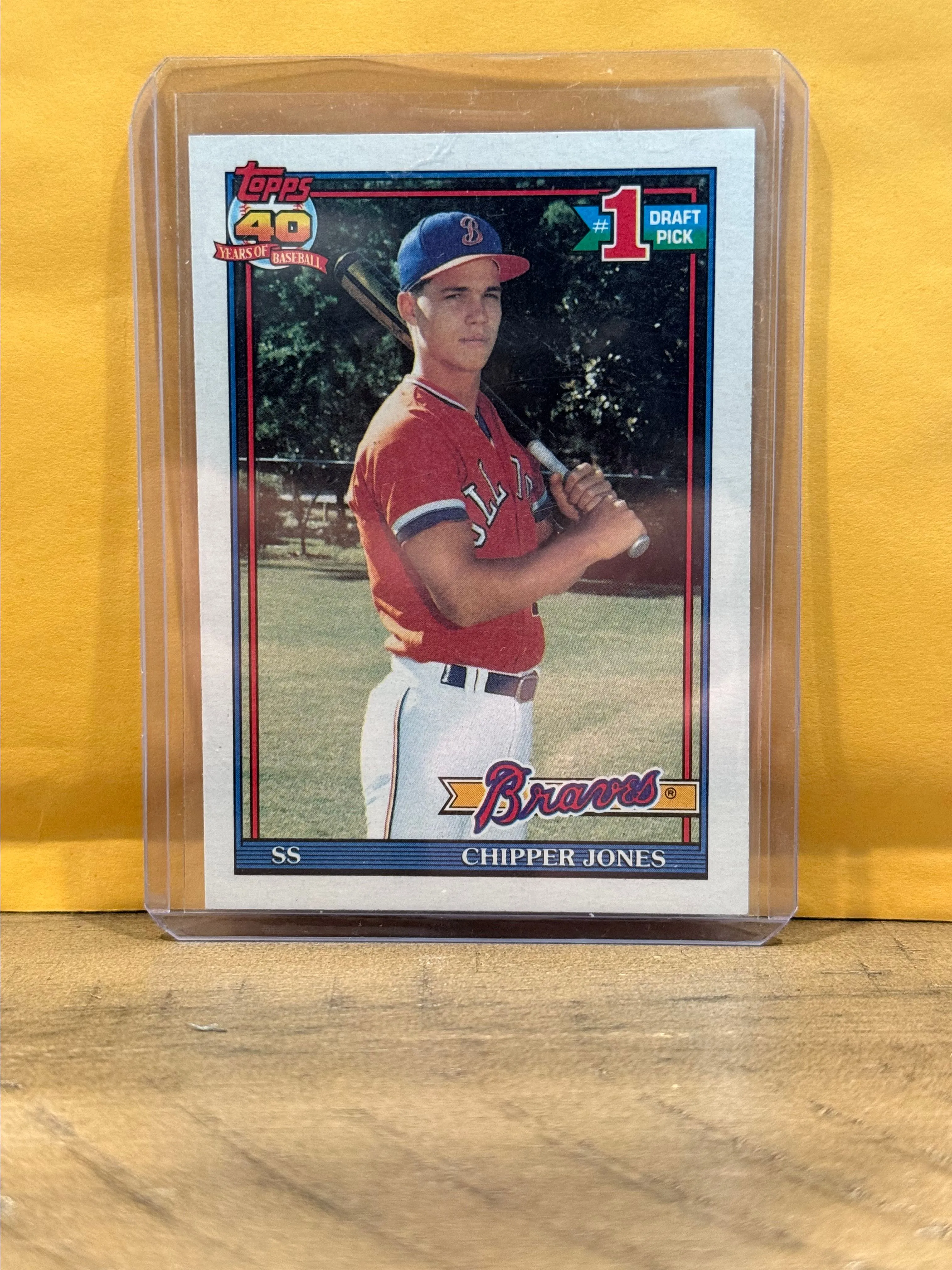 Product image for Topps chipper jones #1 draft pick card