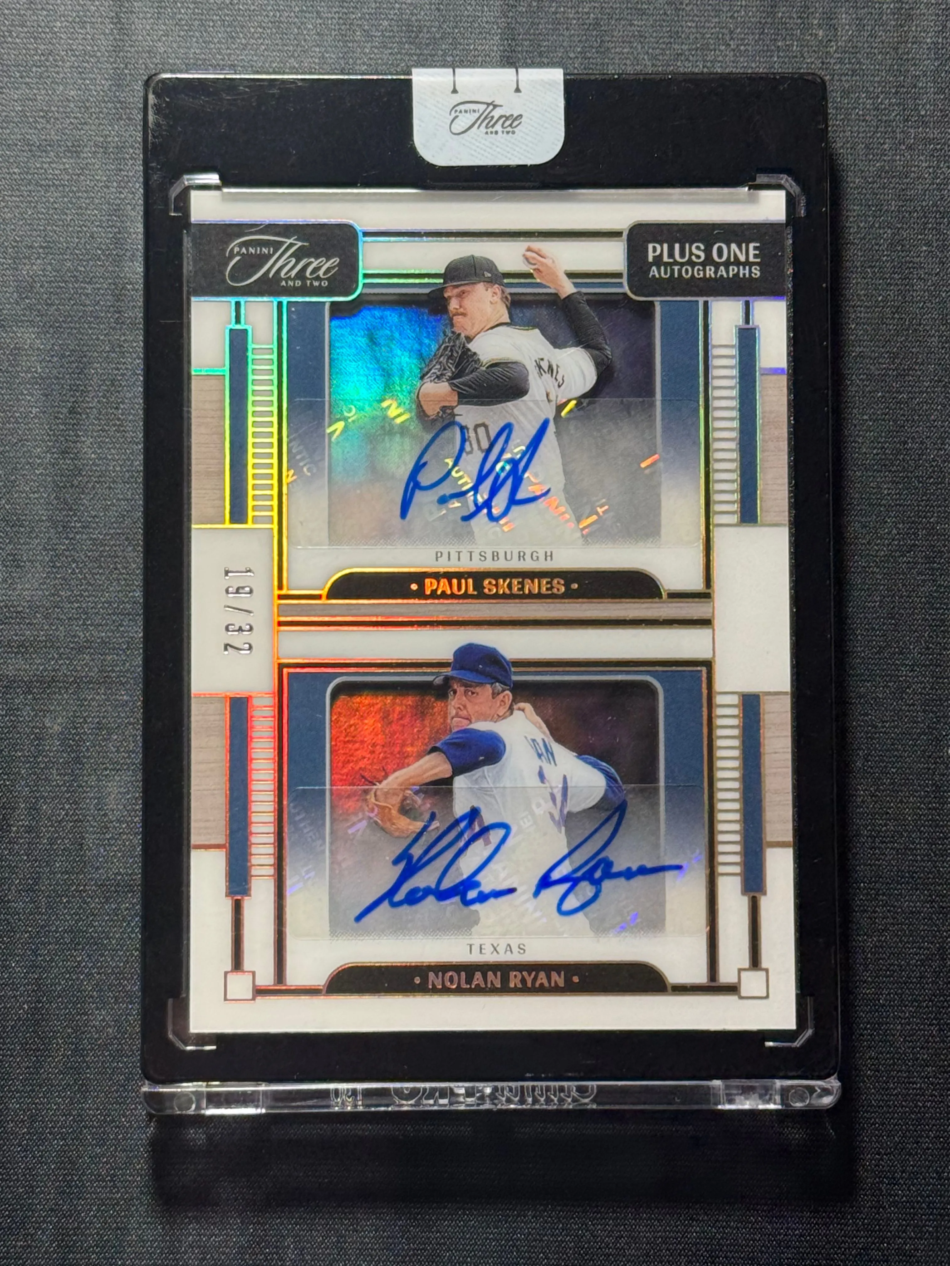Product image for 2024 Panini Three And Two Paul Skenes Nolan Ryan Plus One Autograph /32 PO-ACE