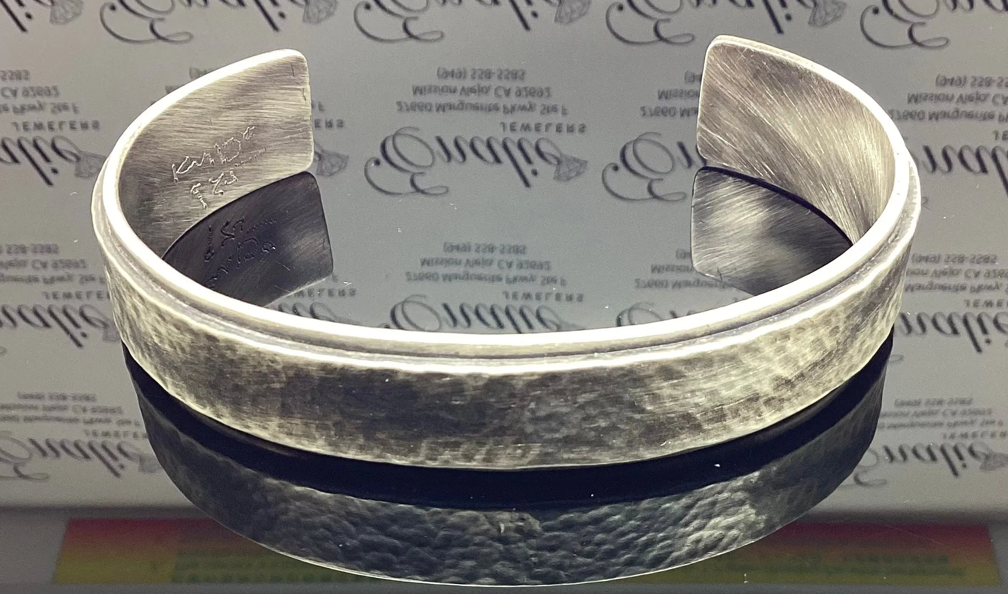 Product image for C50 Sterling Silver Native Cuff signed Kud