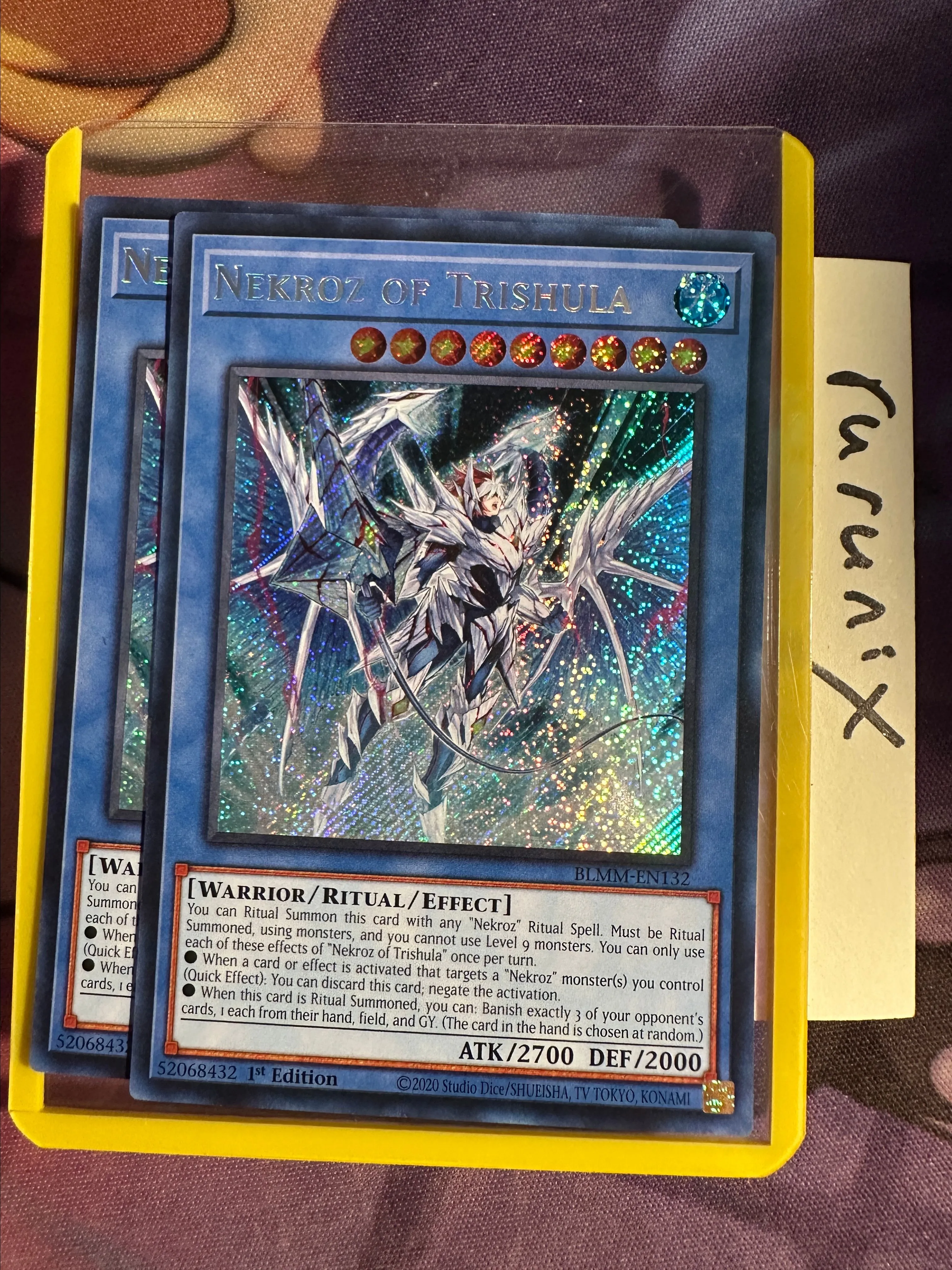 2x Yugioh Nekroz of Trishula BLMM-EN132 Secret Rare Battles of Legend:  Monster Mayhem (BLMM)  Whatnot: Shop, Sell, Connect