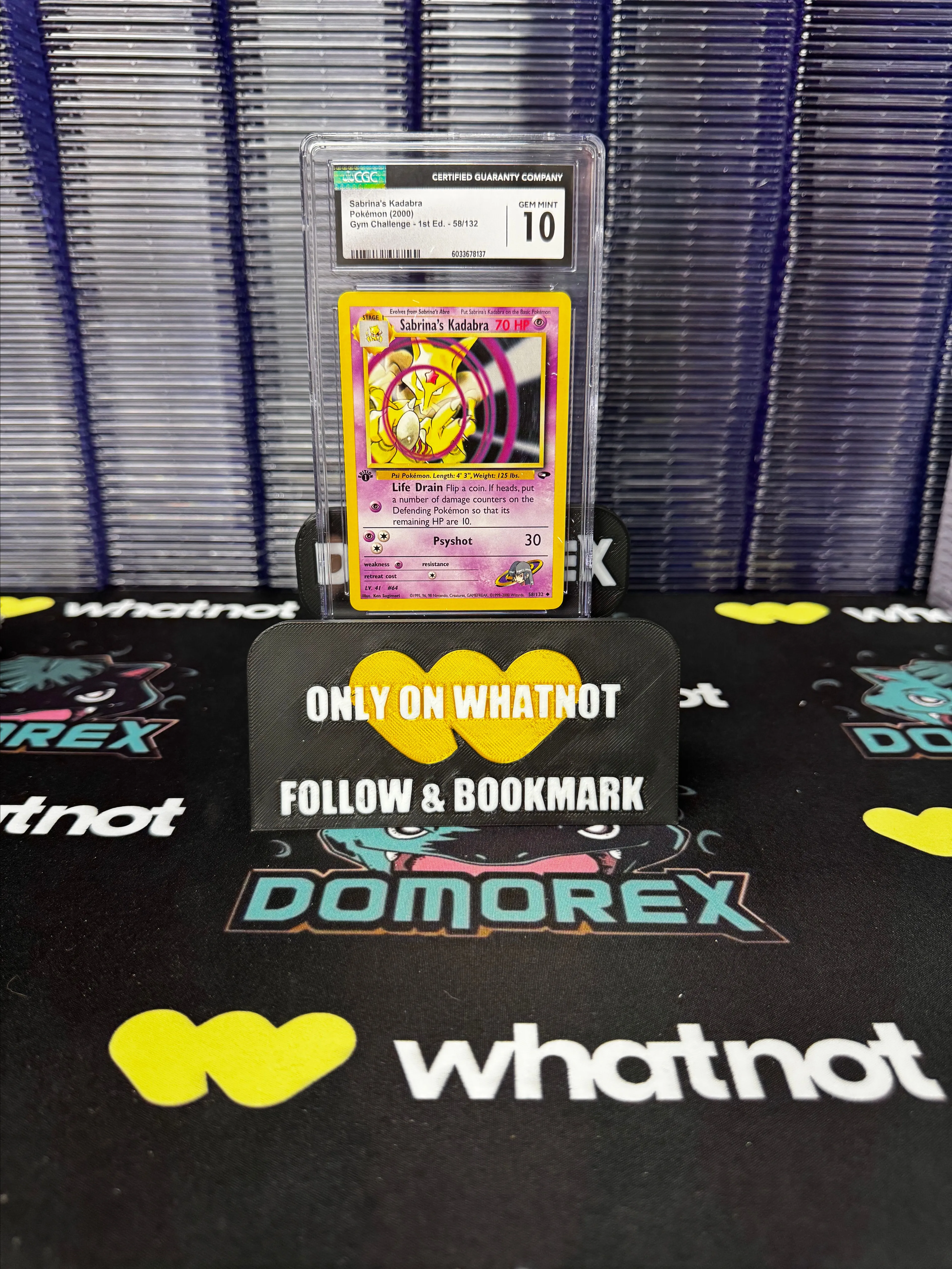 Product image for 2000 Pokémon Gym Challenge 1st Edition Sabrina's Kadabra- CGC 10