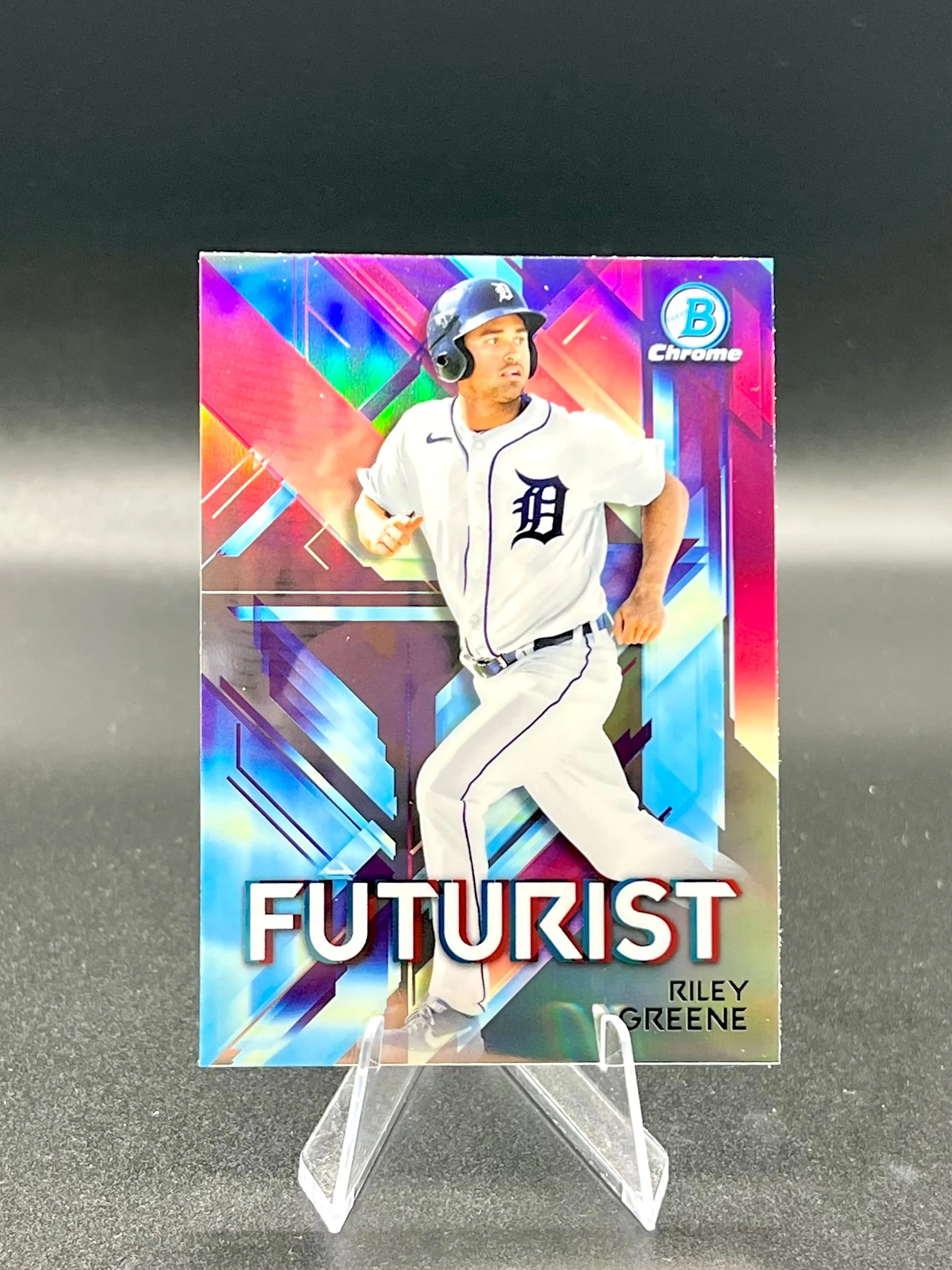 Product image for Riley Greene 2021 Bowman Chrome #FUT-RG Futurist Detroit Tigers