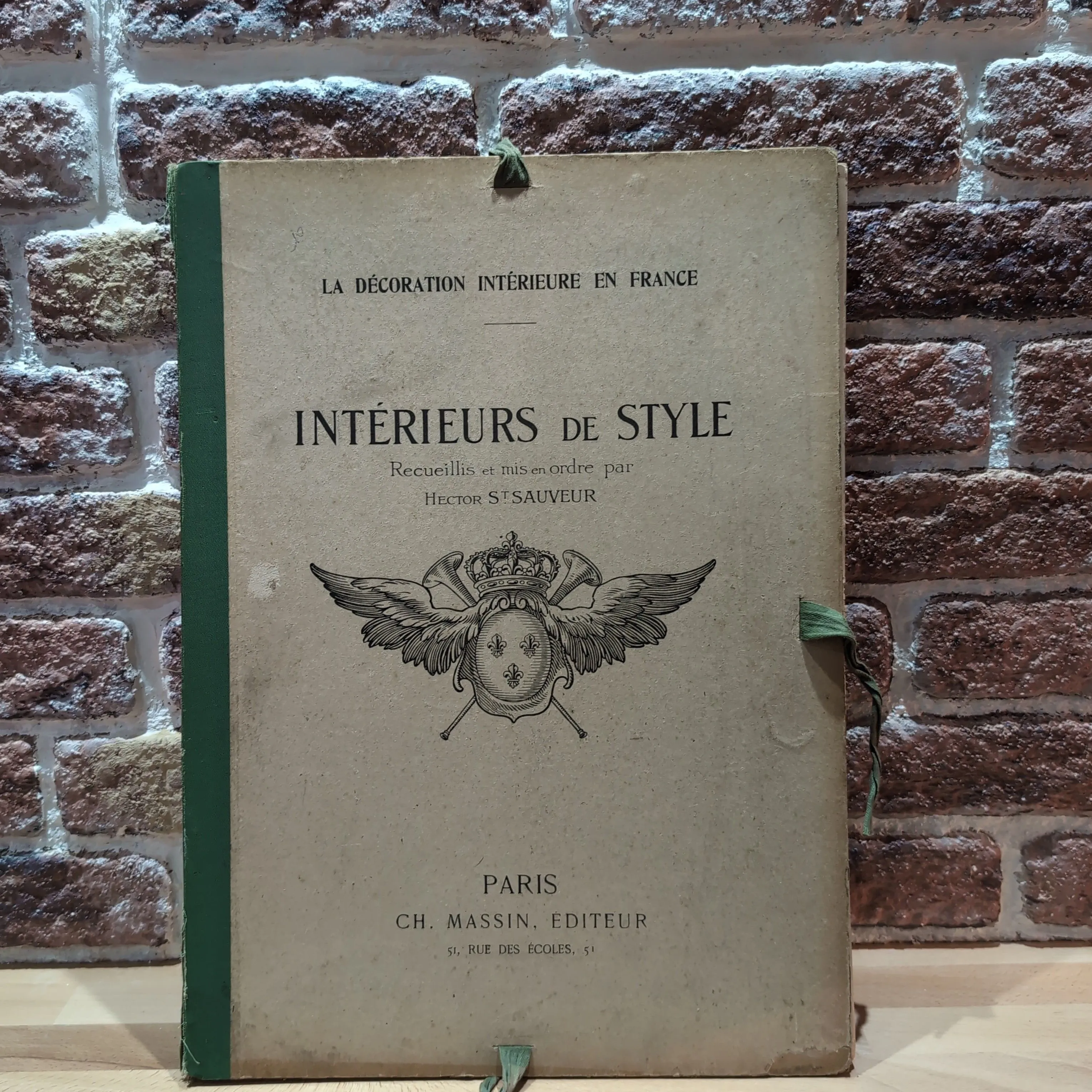 Product image for Antique portfolio of photographic prints detailing interiors and style of French mansions 