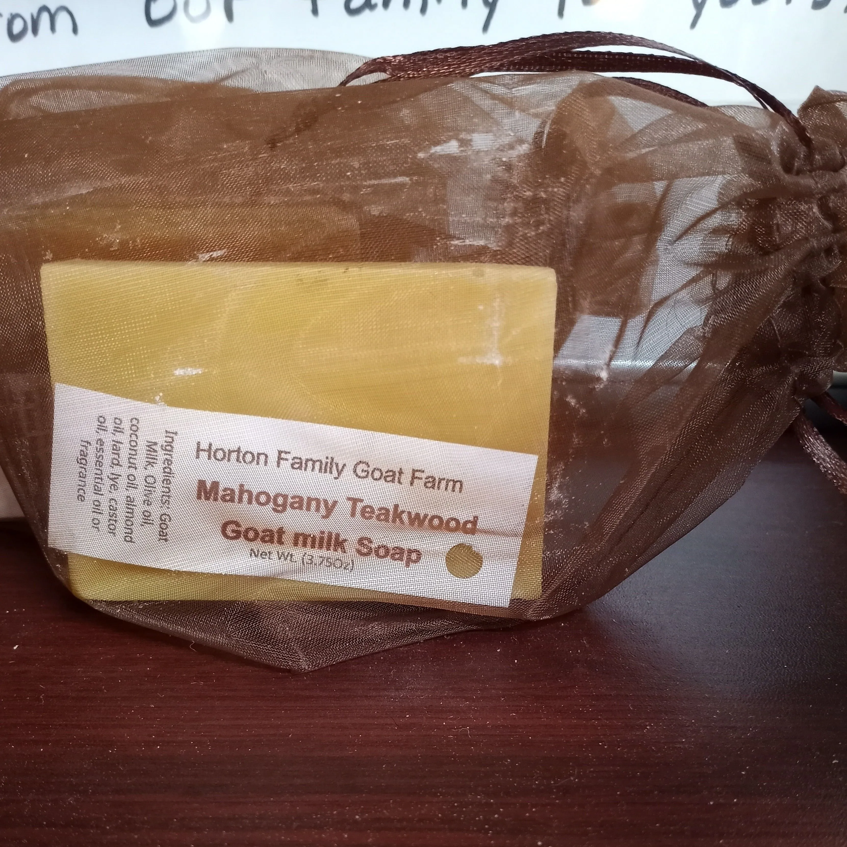 Product image for Mahogany teakwood scented goatmilk soap