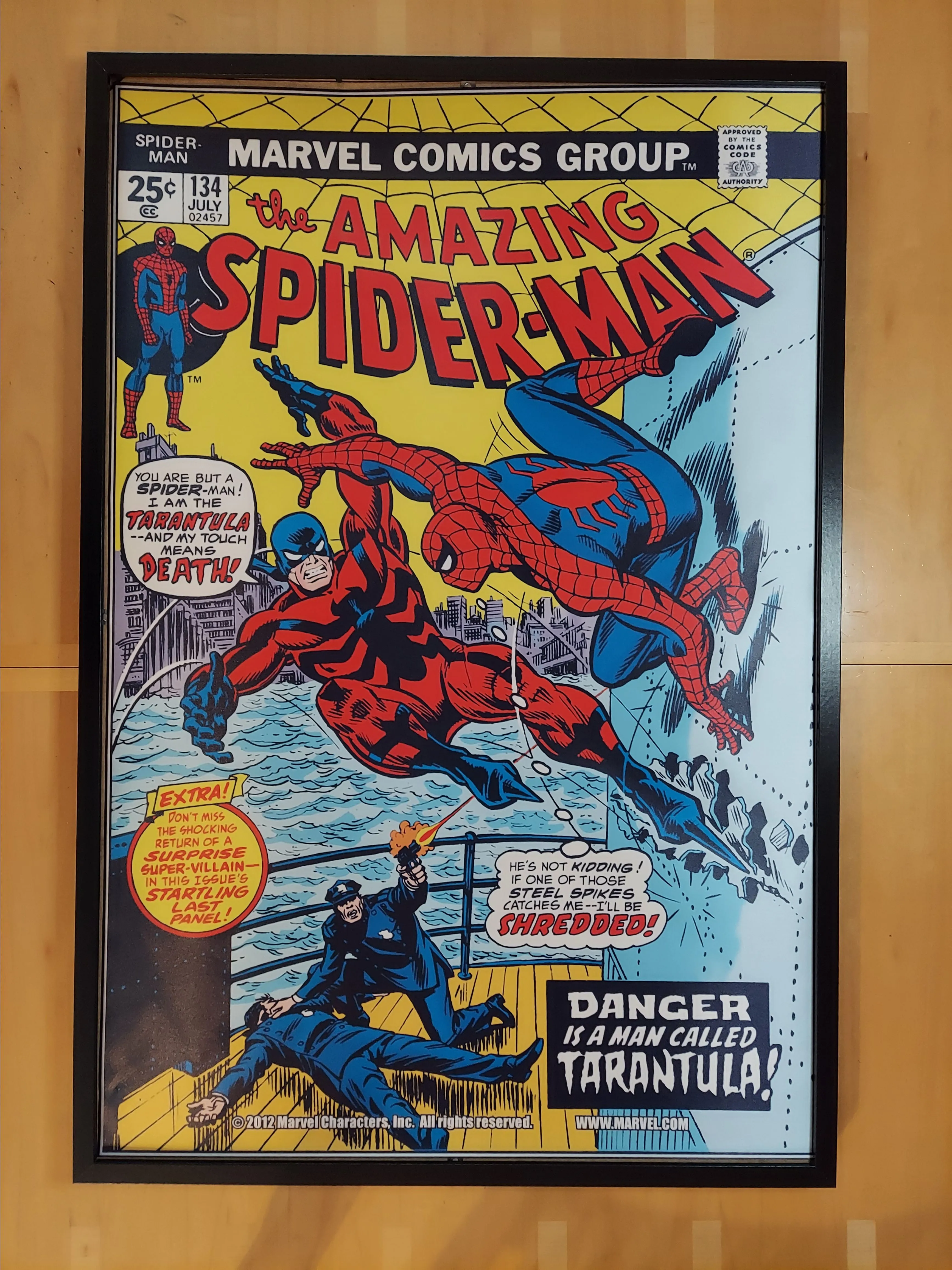 Product image for Amazing Spider-Man 134 Comic Cover Silk canvas Fabric Poster (24" x 36" approx)
