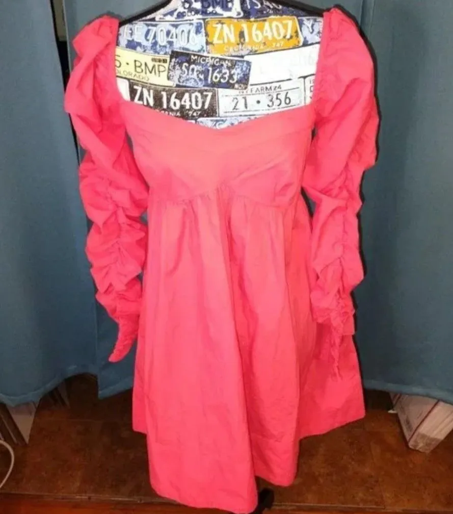 Product image for 45. NWT Free People Lindsay Rose Babydoll Dress in Red - S