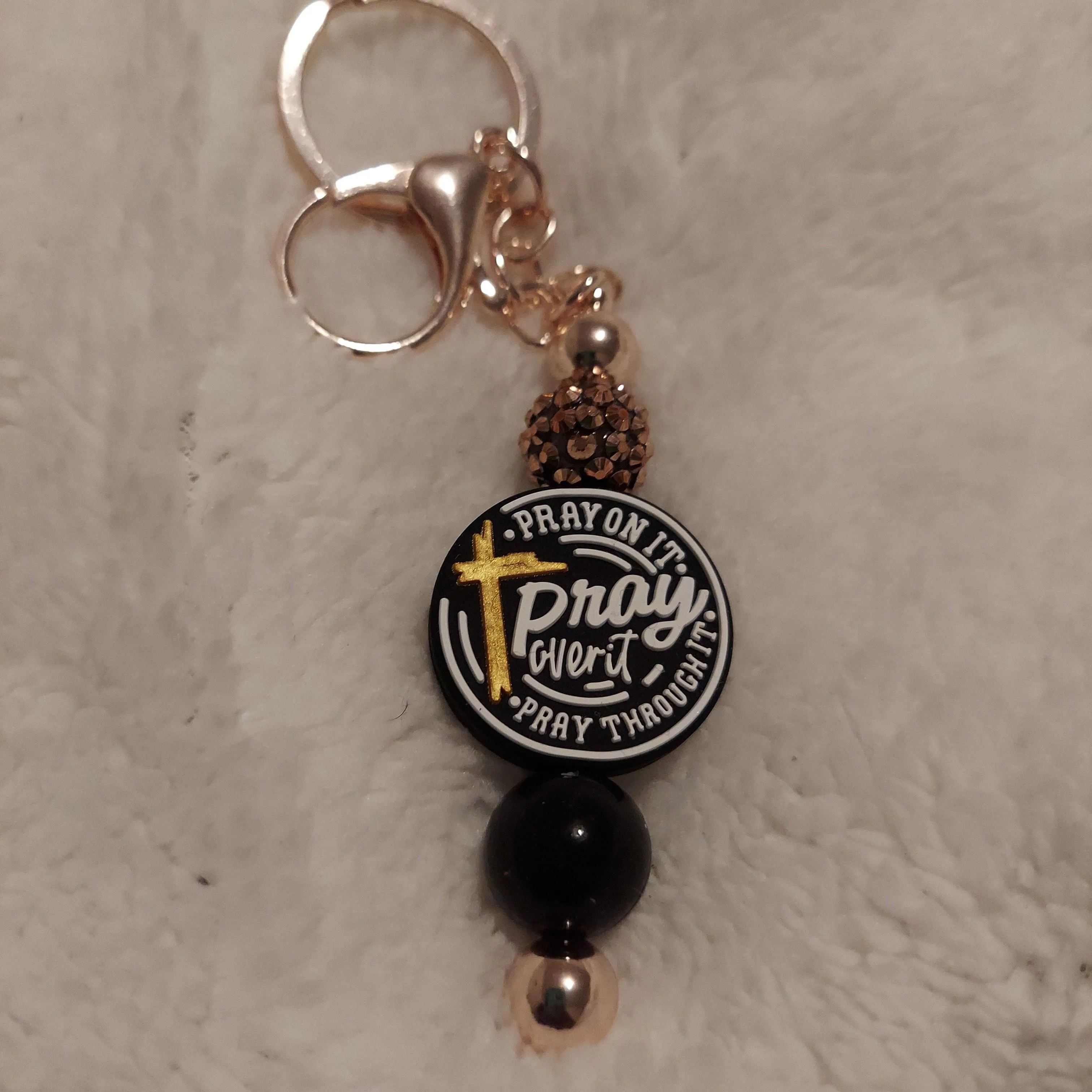 Product image for Pray on it, Pray over it, Pray Through it Keychain