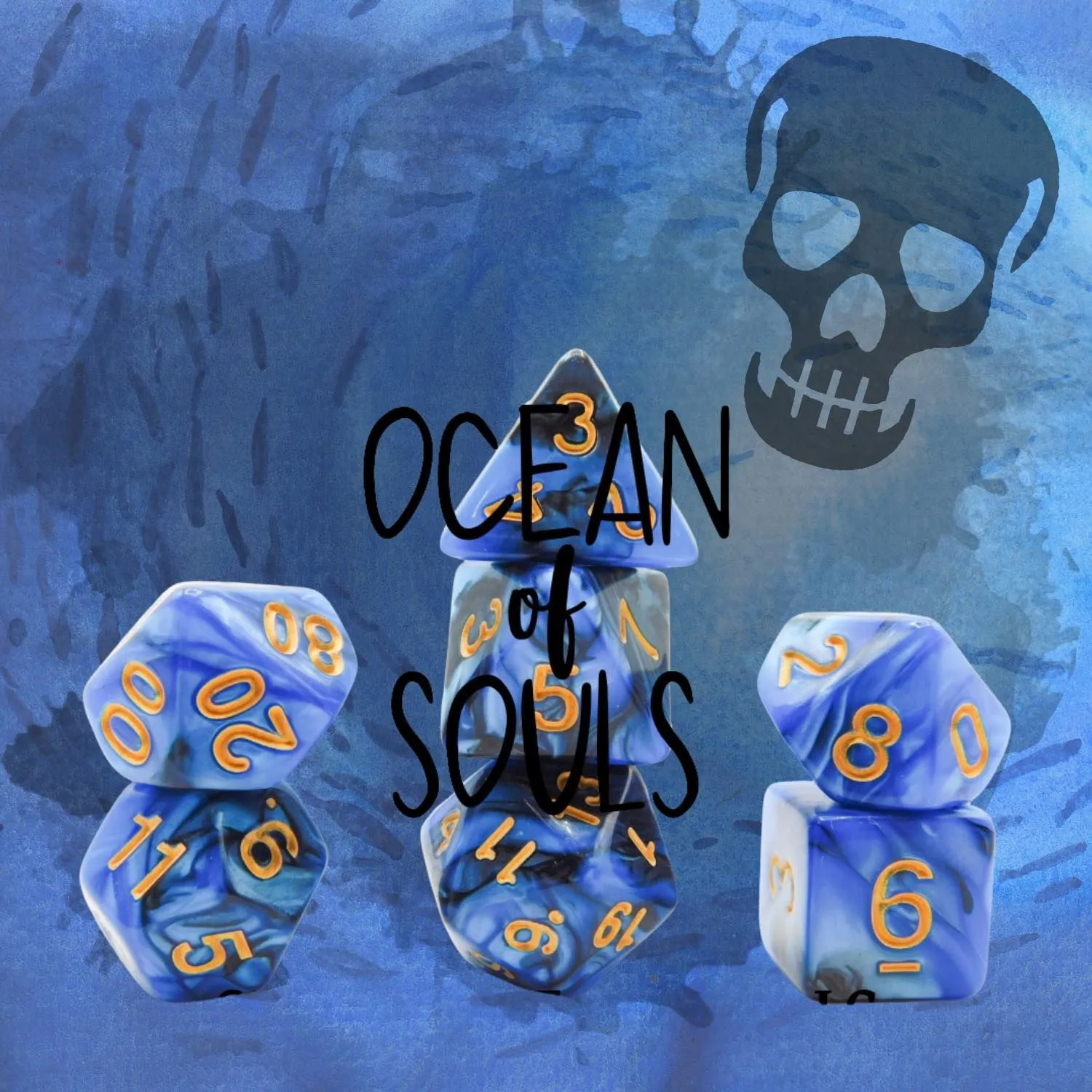 Product image for [OCEAN OF SOULS] 7pc Acrylic Dice Set [ACR158]