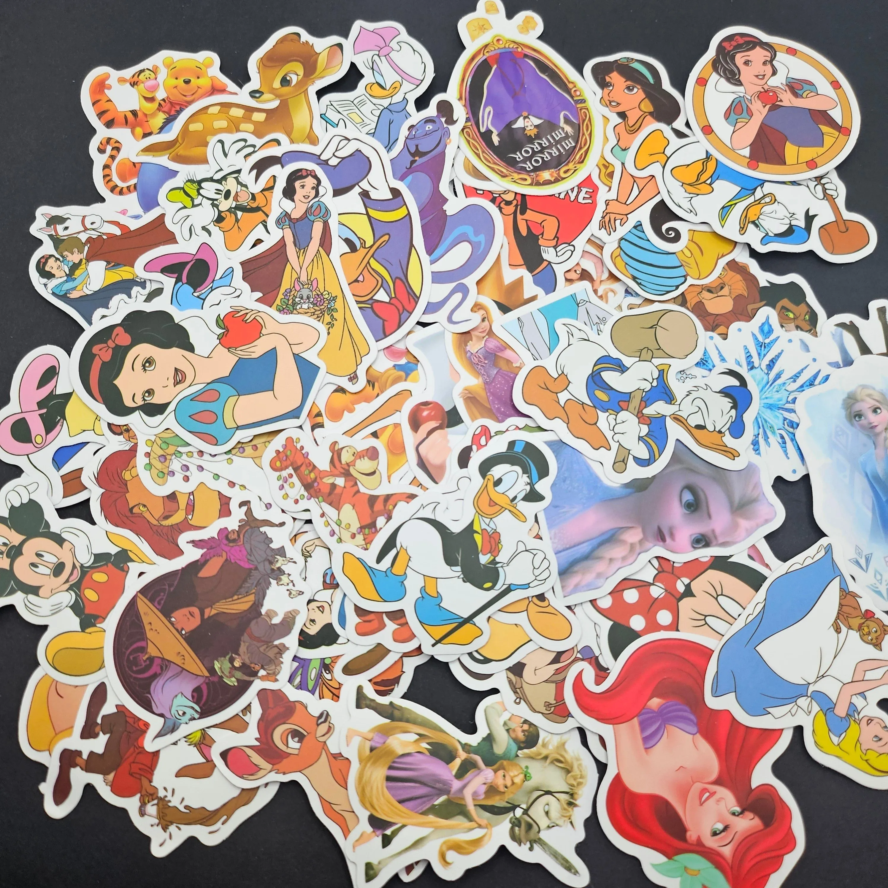 Product image for RANDOM Precut Individual Colorful DISNEY set of 4 stickers - AMAZING QUALITY COLOR & CHARACTERS 