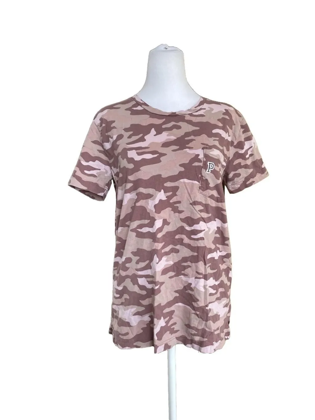 Product image for Women's PINK Victoria's Secret T-Shirt XS Brown Camo