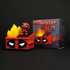 Product image for Deadpool Dumpster Fire Vinyl Figure by 100%Soft