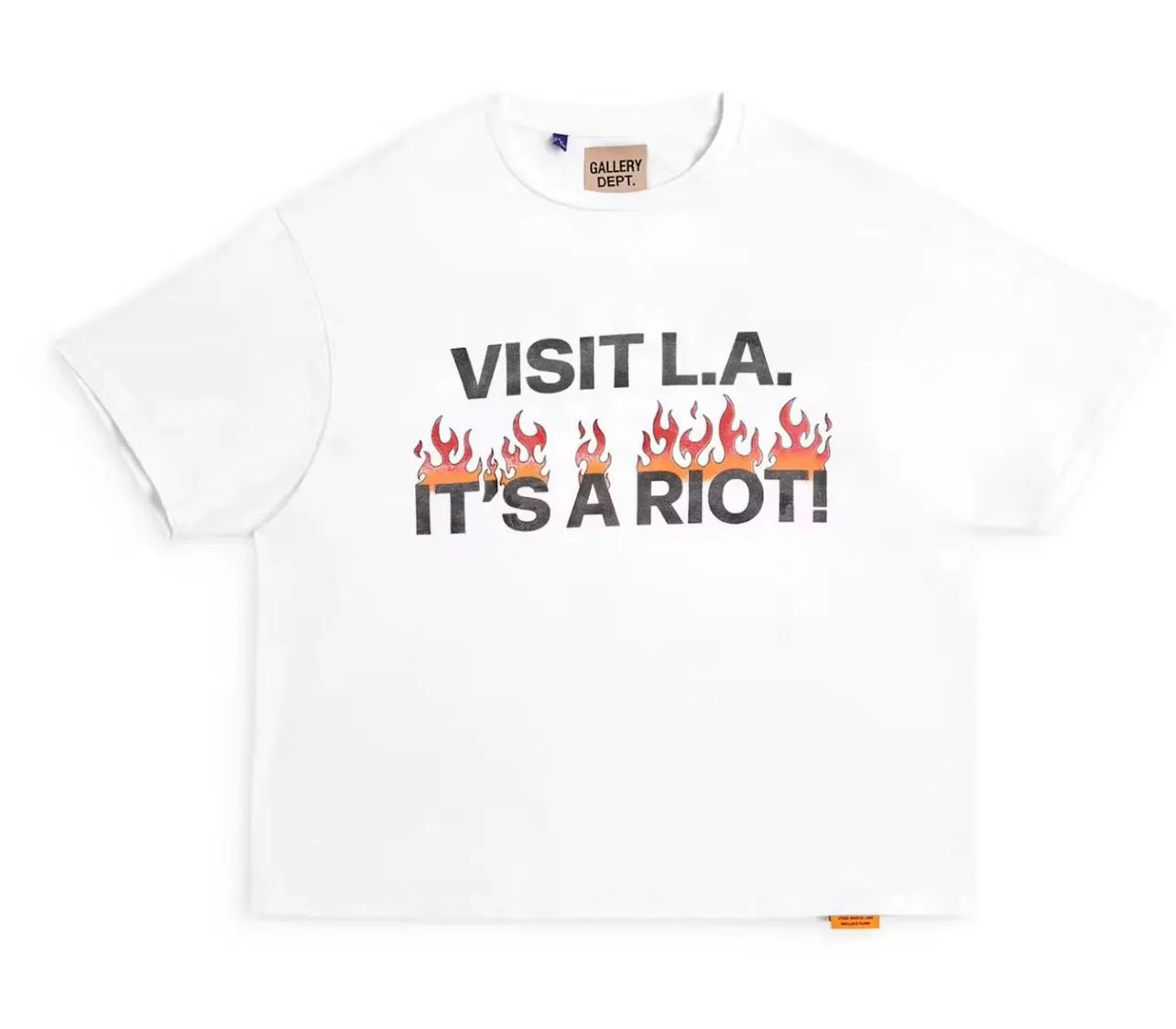 Product image for Gallery Dept Riot T-Shirt Large (White)