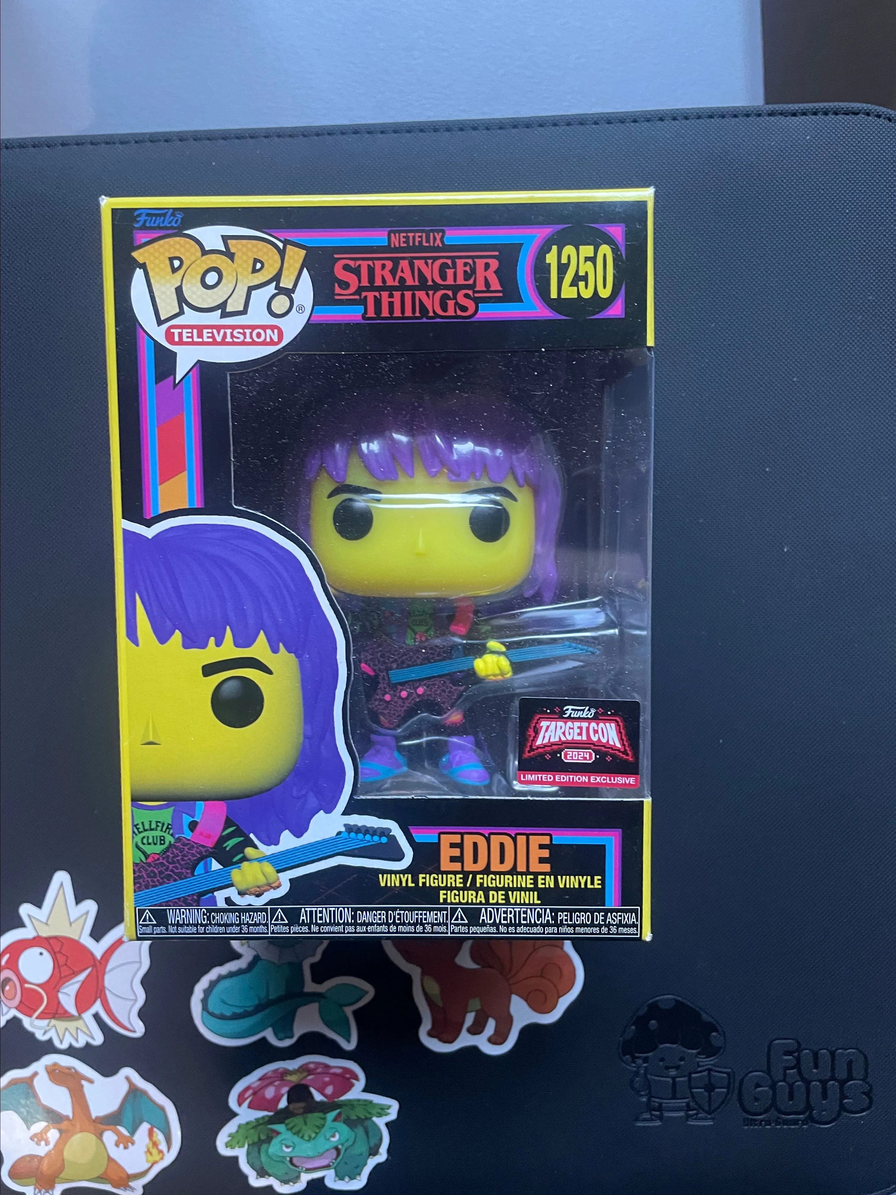 Product image for Funko Pop Eddie Stranger Things Target Con Blacklight