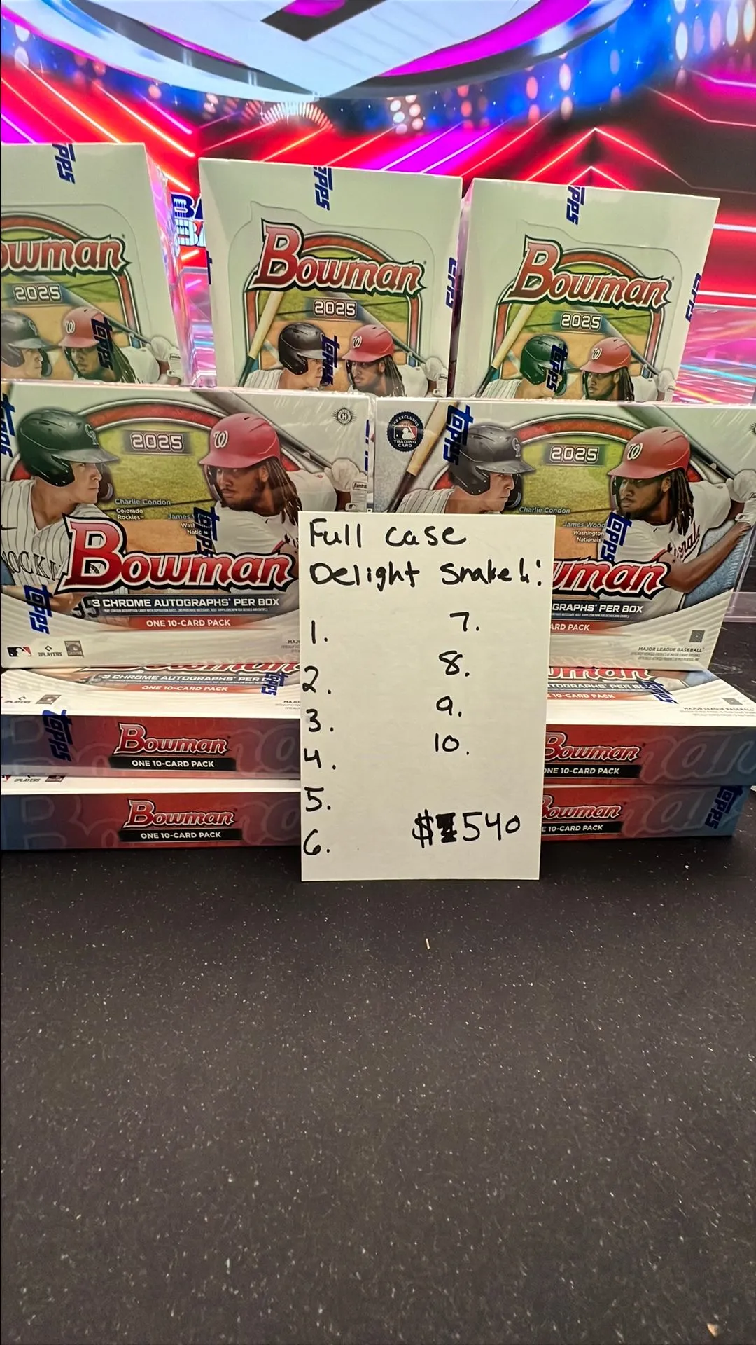 Product image for 2025 BOWMAN DELIGHT FULL CASE SNAKE!!