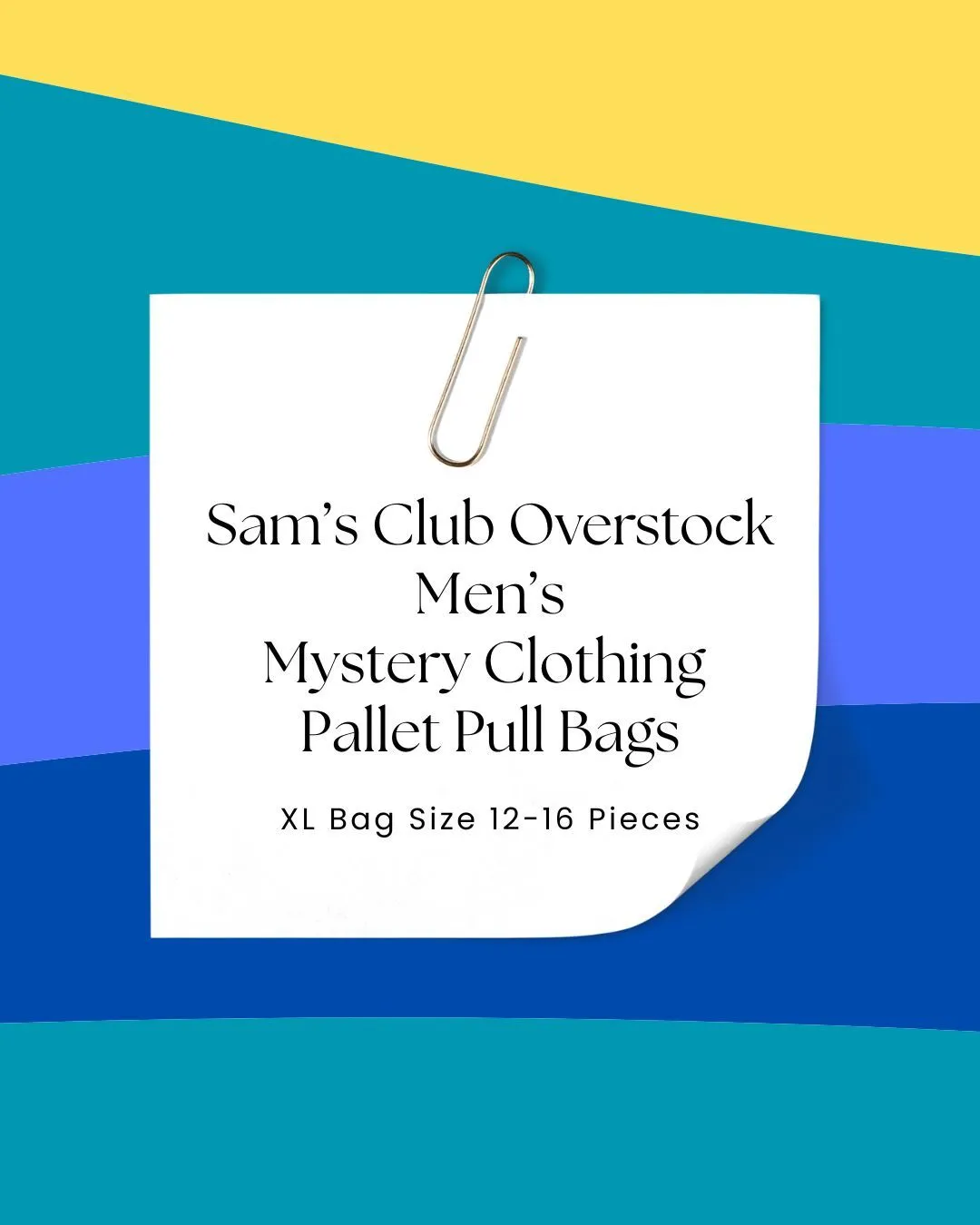 Product image for Mystery Clothing XL Bag - Pallet Pulls – Men's Clothing from Sam’s Club! Name Brands!! 🎉 12-16 Items Per XL Bag – Read Description for Details!