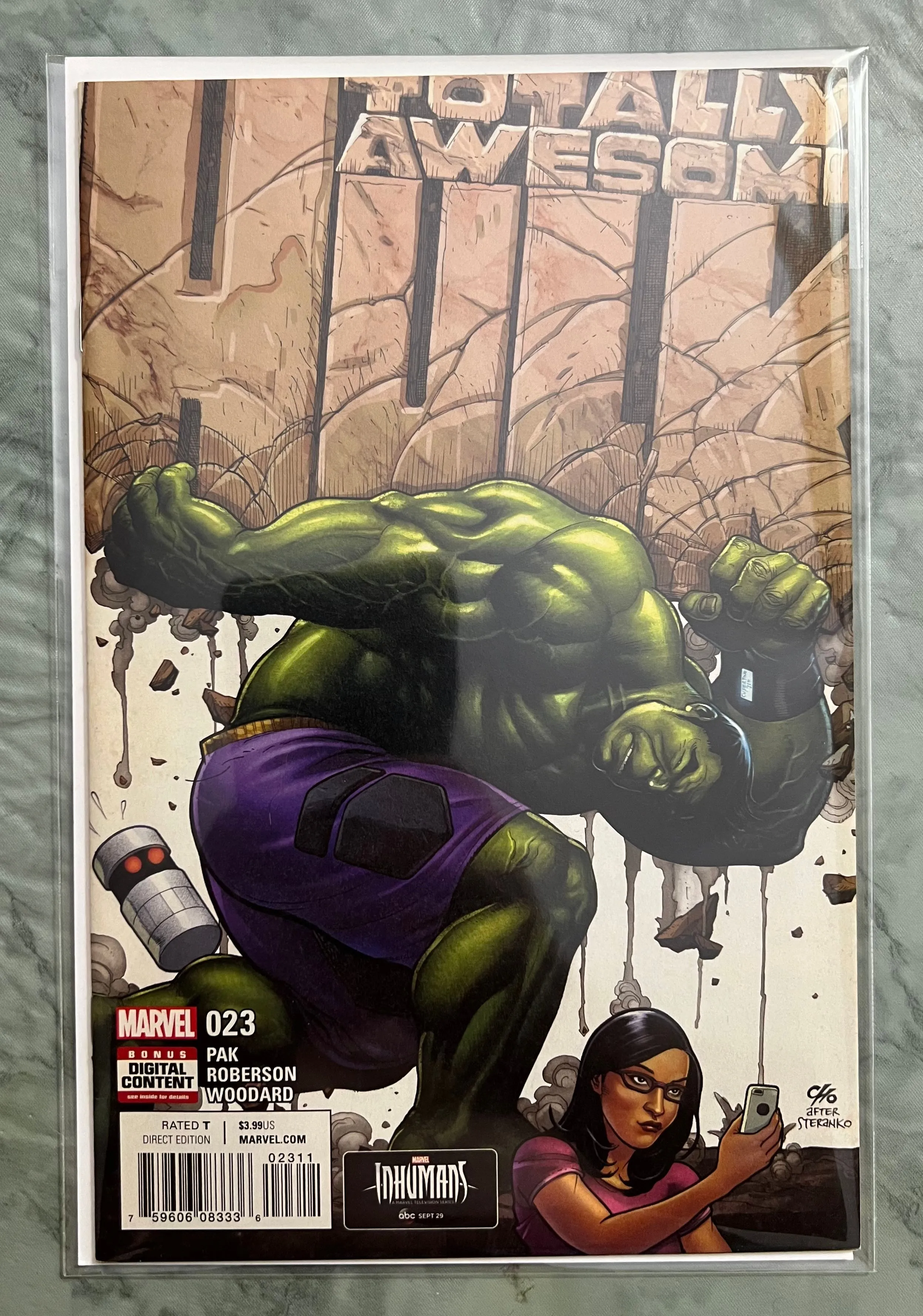 Product image for TOTALLY AWESOME HULK 23 HOMAGE COVER 2017