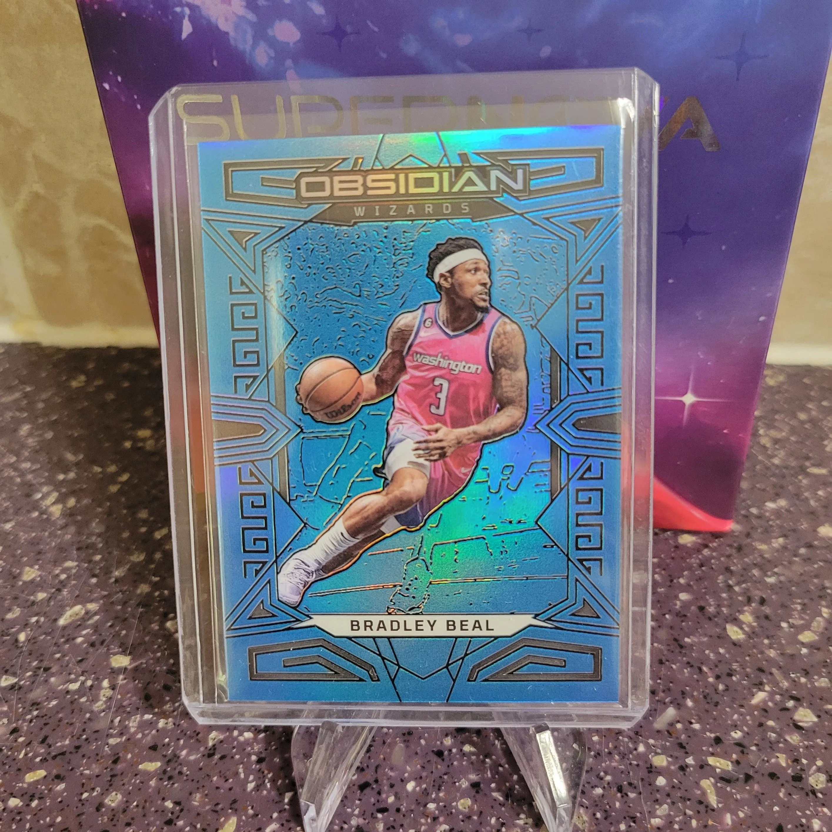 Product image for 2022 Obsidean Bradley Beal FOTL Electric Etch Blue Flood #/16