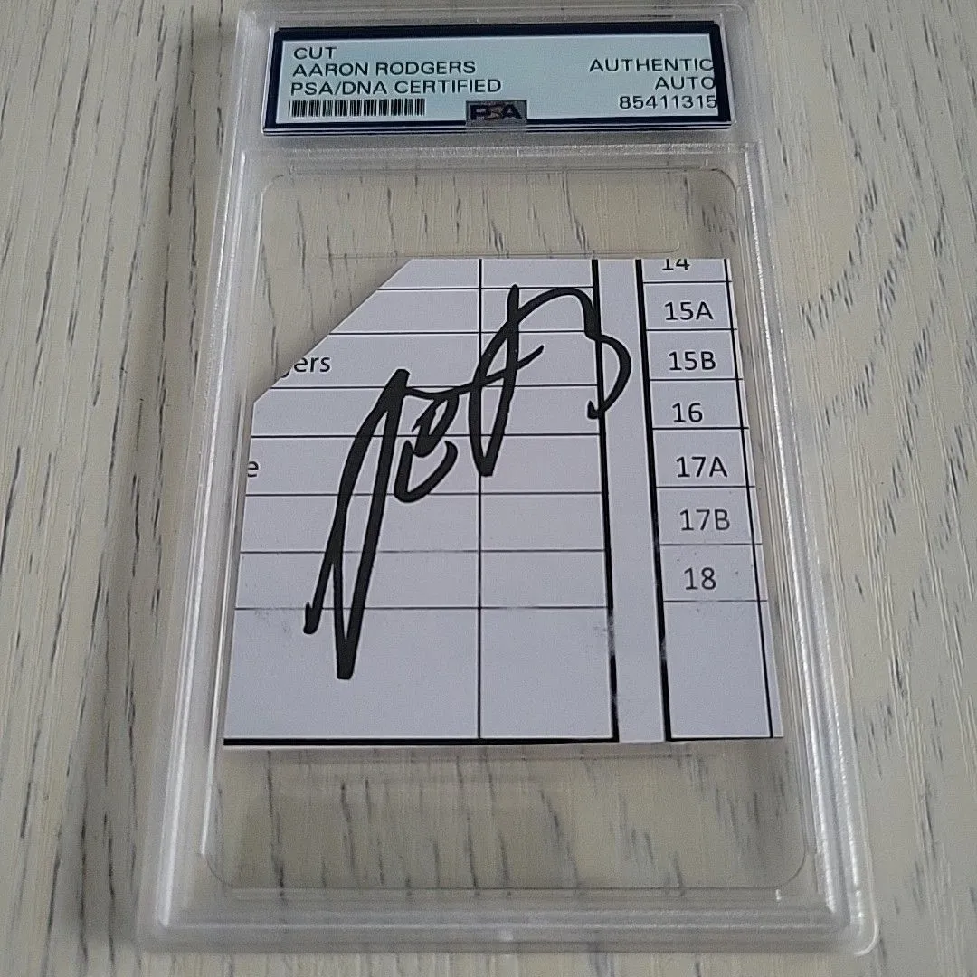 Product image for Aaron Rodgers Cut Signature Autograph PSA/DNA Encapsulated Auto Packers Jets
