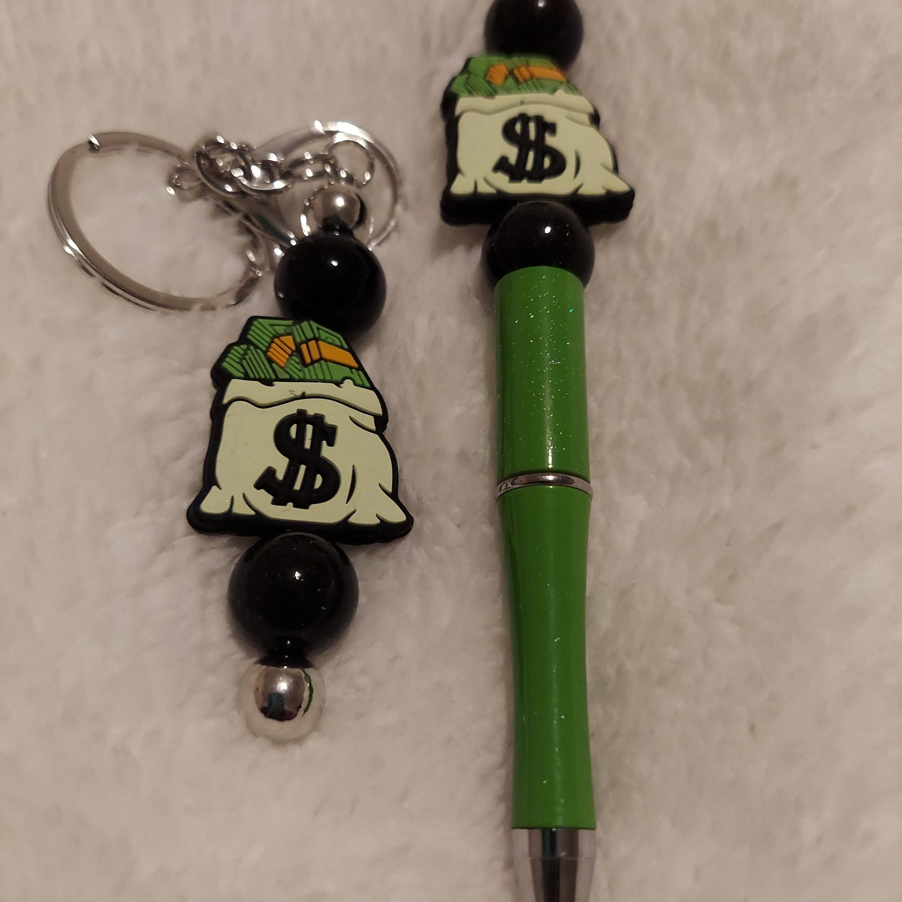 Product image for Money Bag Beabable Pen & Keychain Set