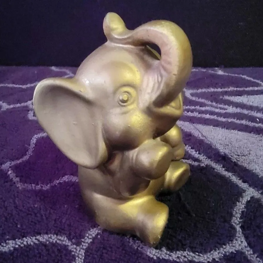 Product image for Metallic Painted Small Elephant Figurine