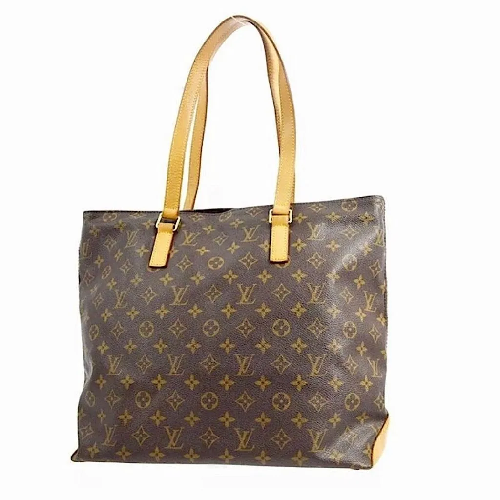 Product image for LOUIS VUITTON Monogram Cabas Mezzo Tote Shoulder Bag Larger Than Cabas Piano