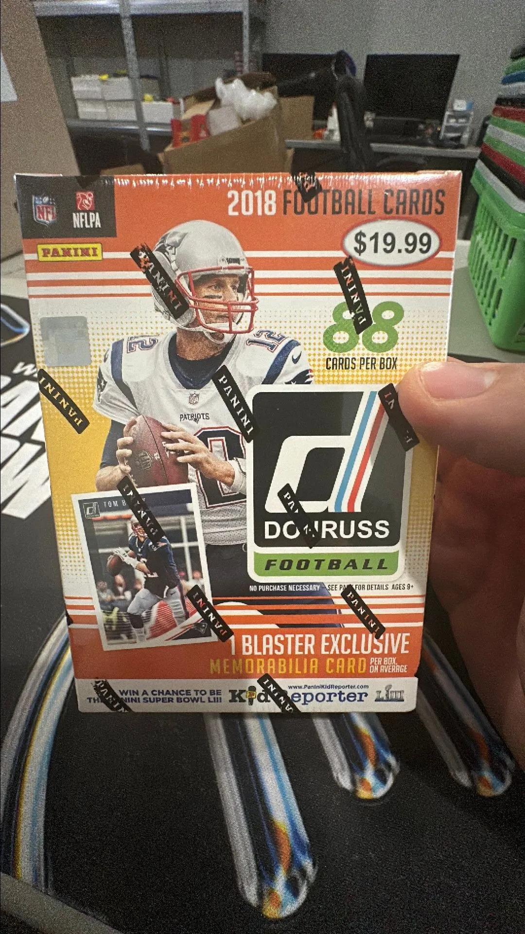 Product image for ( 1 ) 2018 Panini Donruss Football Blaster Lamar and Allen rookie Chase one hit per box