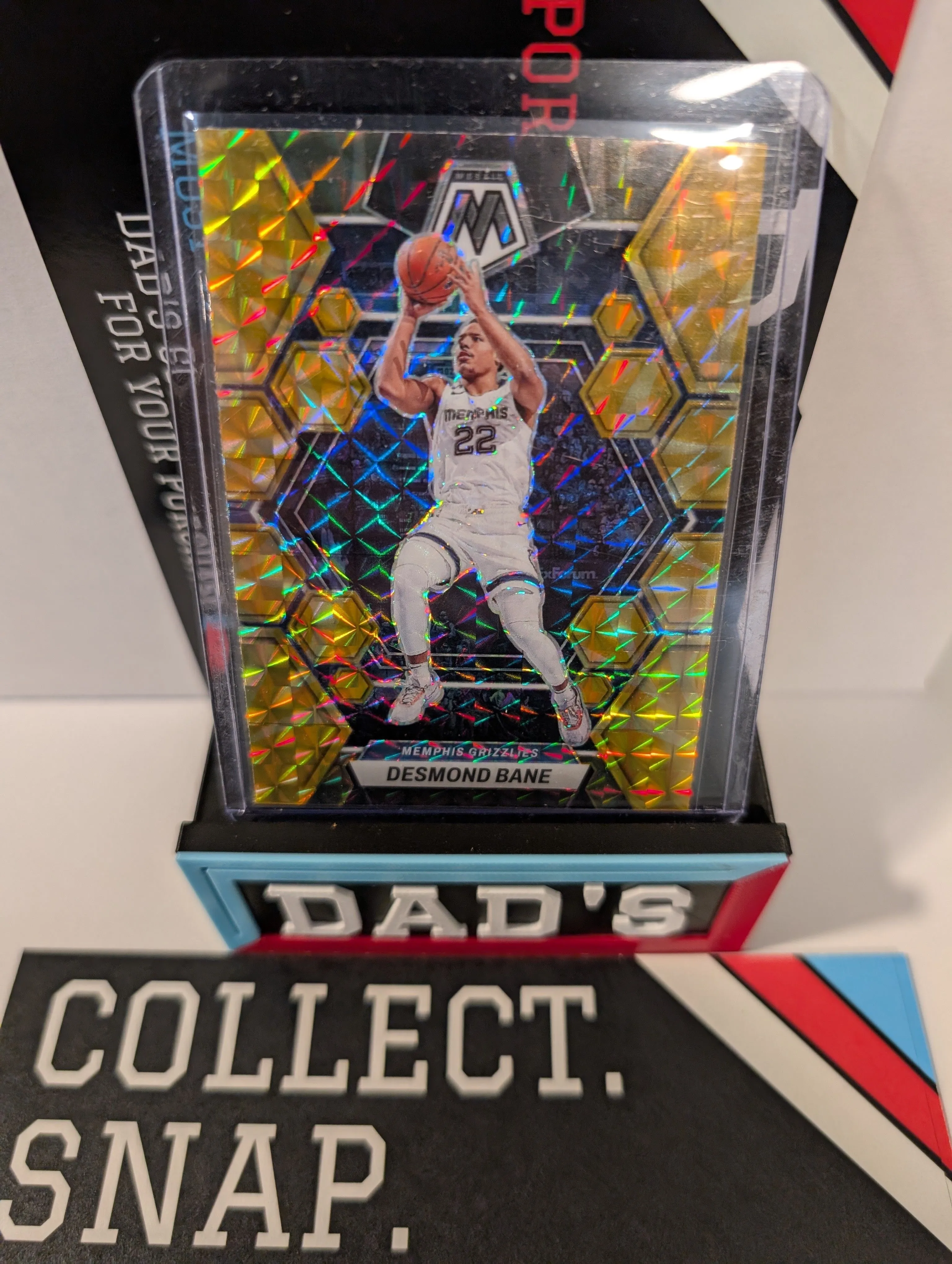 Product image for Mosaic 22-23' Desmond Bane #156 Reactive Yellow Mosaic Prizm