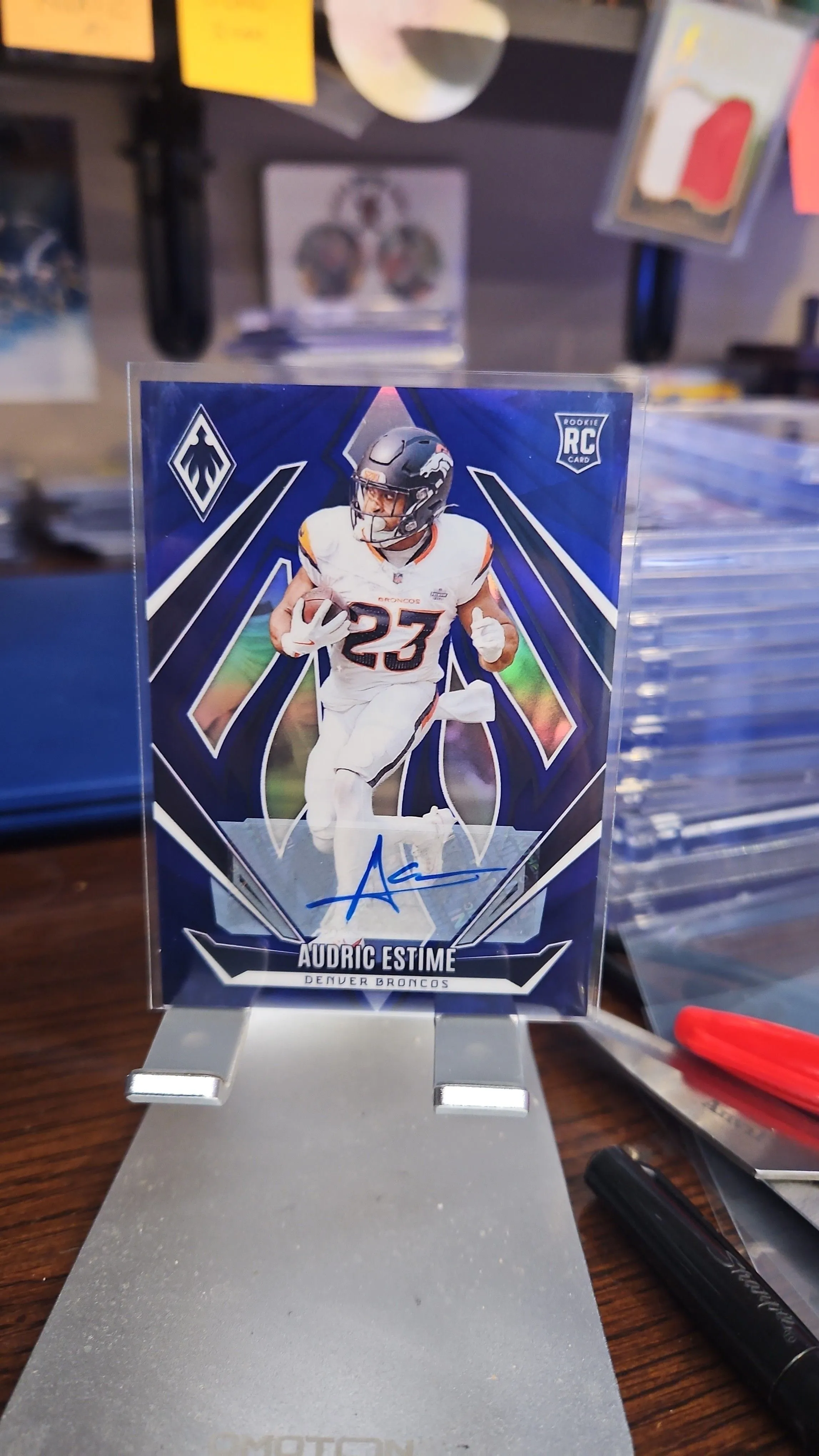 Product image for Audric Estime Rookie Auto #d 24/49...2024 Phoenix..Purple...Broncos..