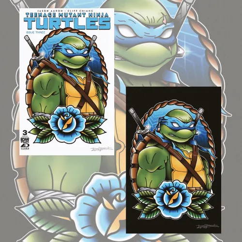 Product image for TMNT #3 Trade + Foil Davis Rider Exclusive