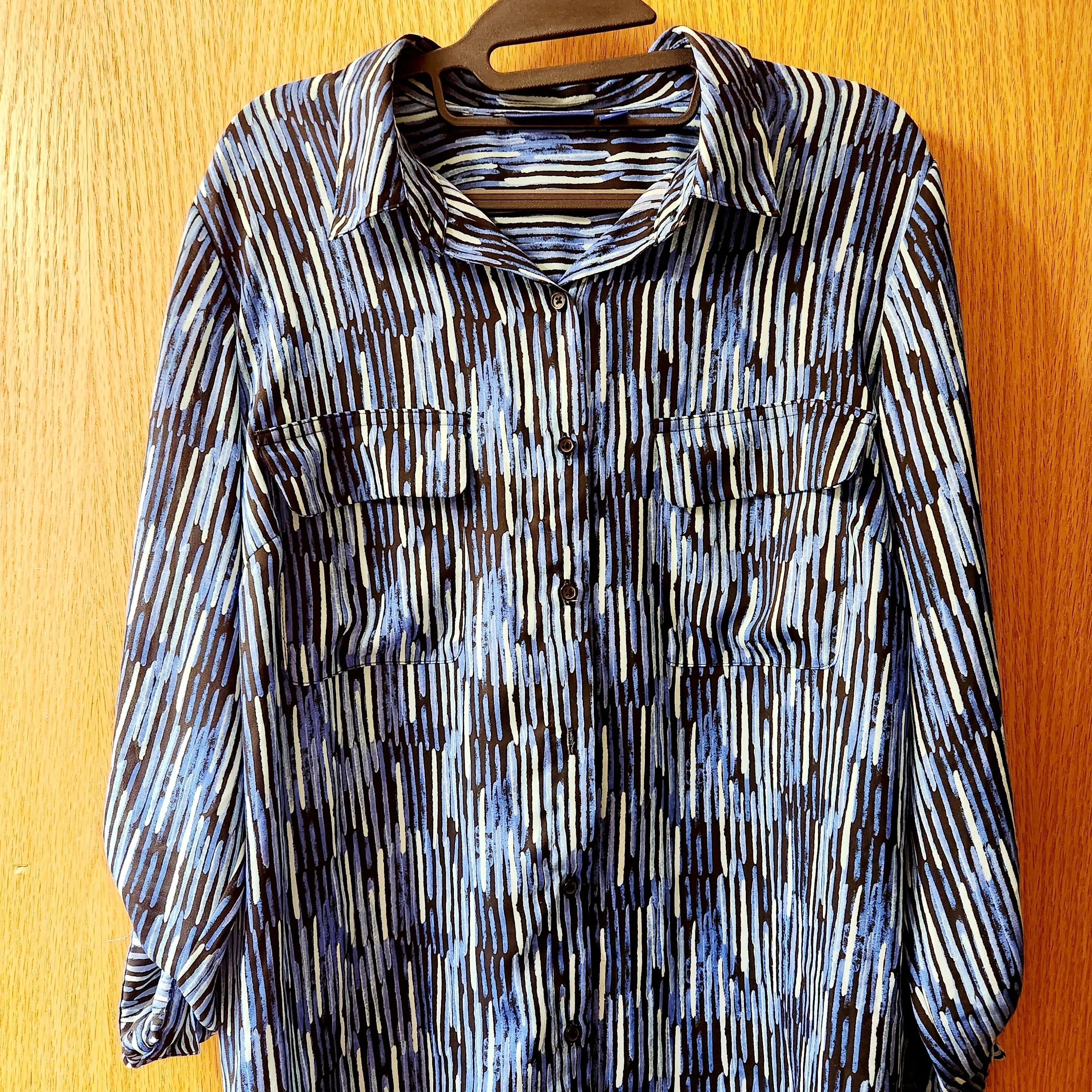 Product image for APT 9 Blouse sz XL • Blue Abstract Geometric