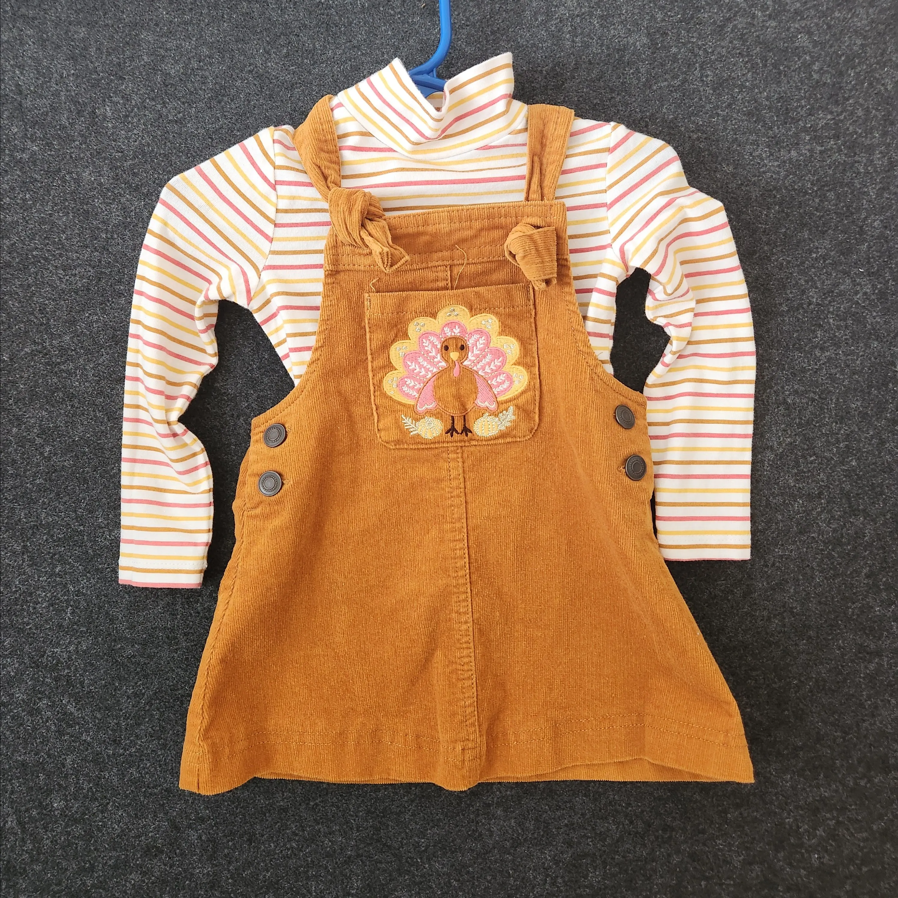 Product image for Max Studio Kids No Size Label Thanksgiving Turkey Skirtall; Read Desc!