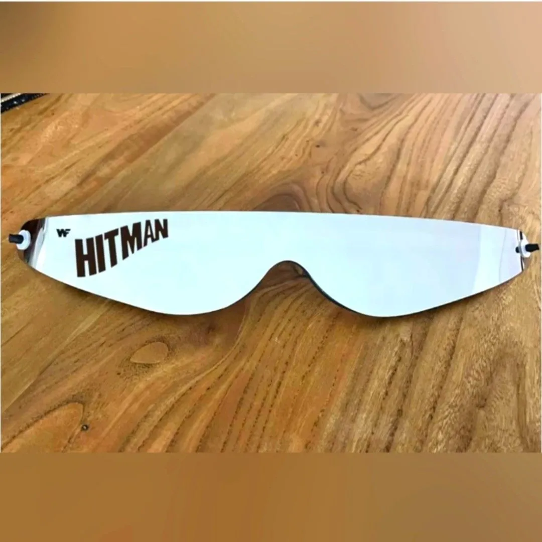 Product image for Bret "Hitman" Hart Silver Wraparound Sunglasses 🔥 NEW 🏆