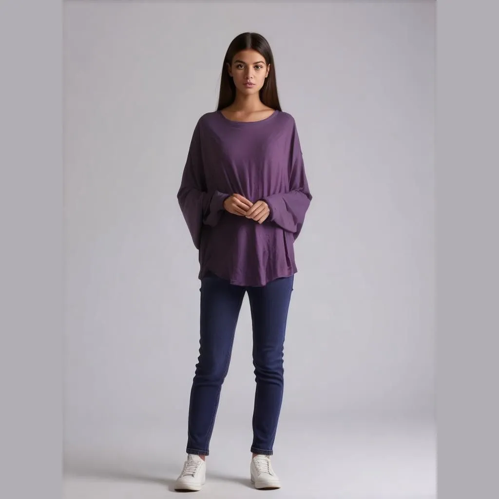 Product image for Women's Athleta Top Size M Purple Long Sleeve