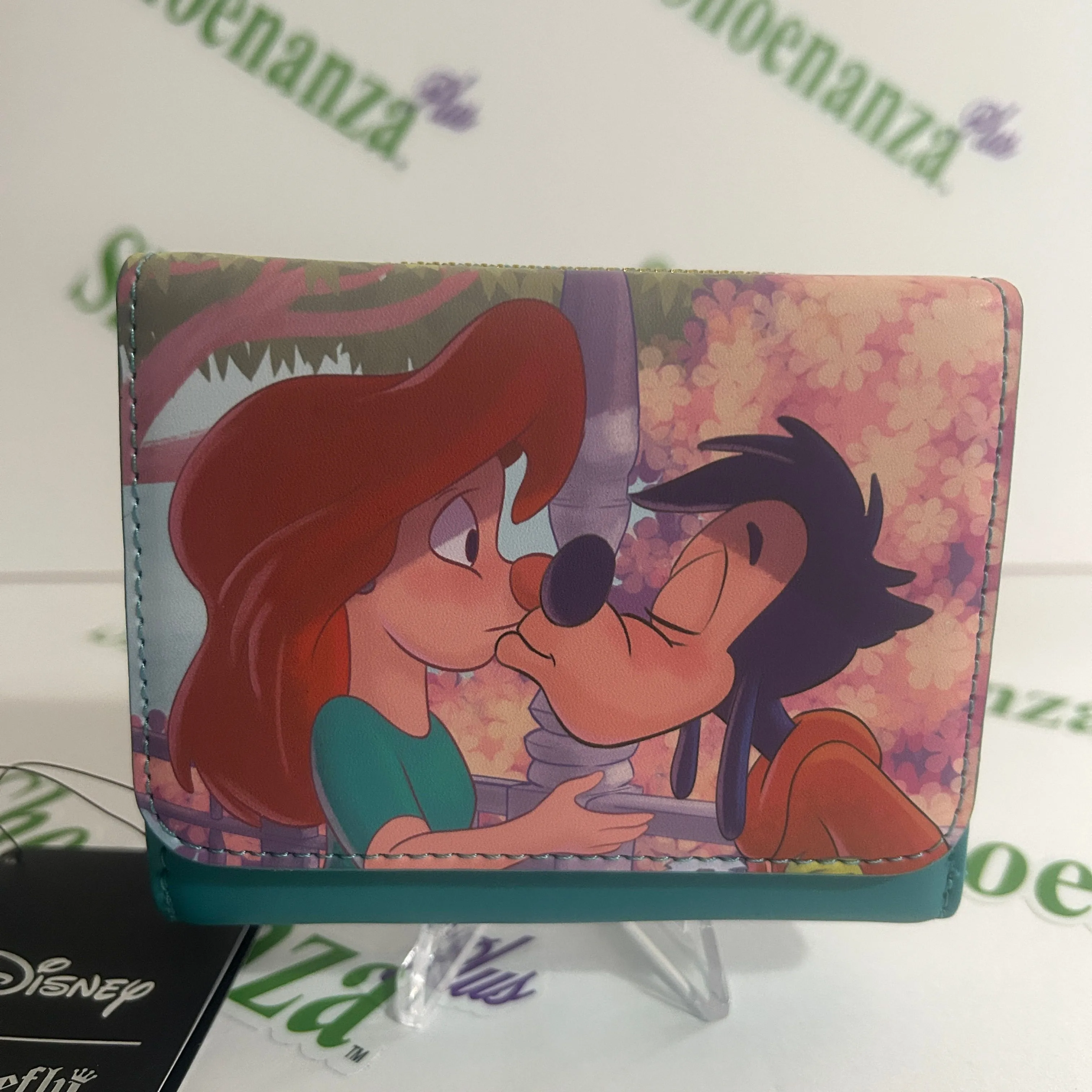 Product image for Loungefly Zip Around Wallet Disney A Goofy Movie Max Roxanne Kiss Card Holder