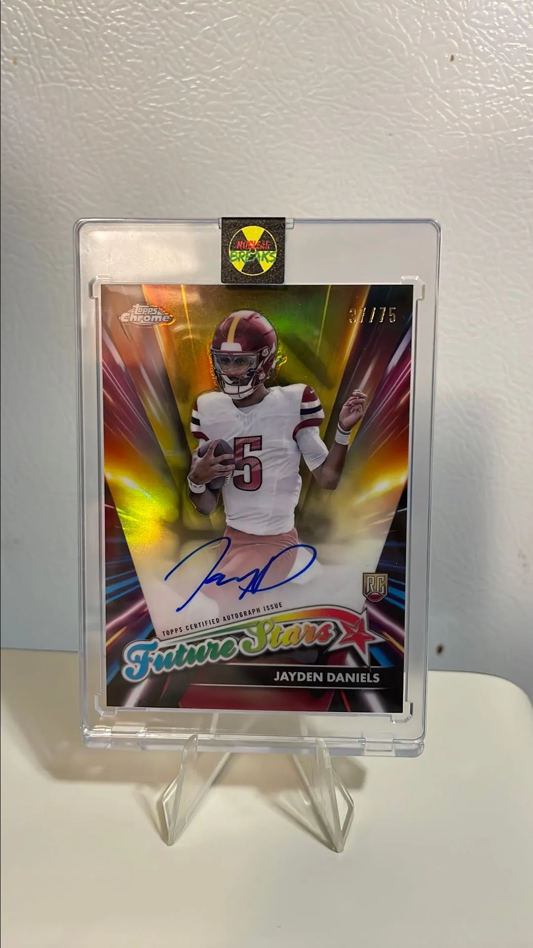 Product image for 2024 topps chrome future stars autograph jayden daniels /75