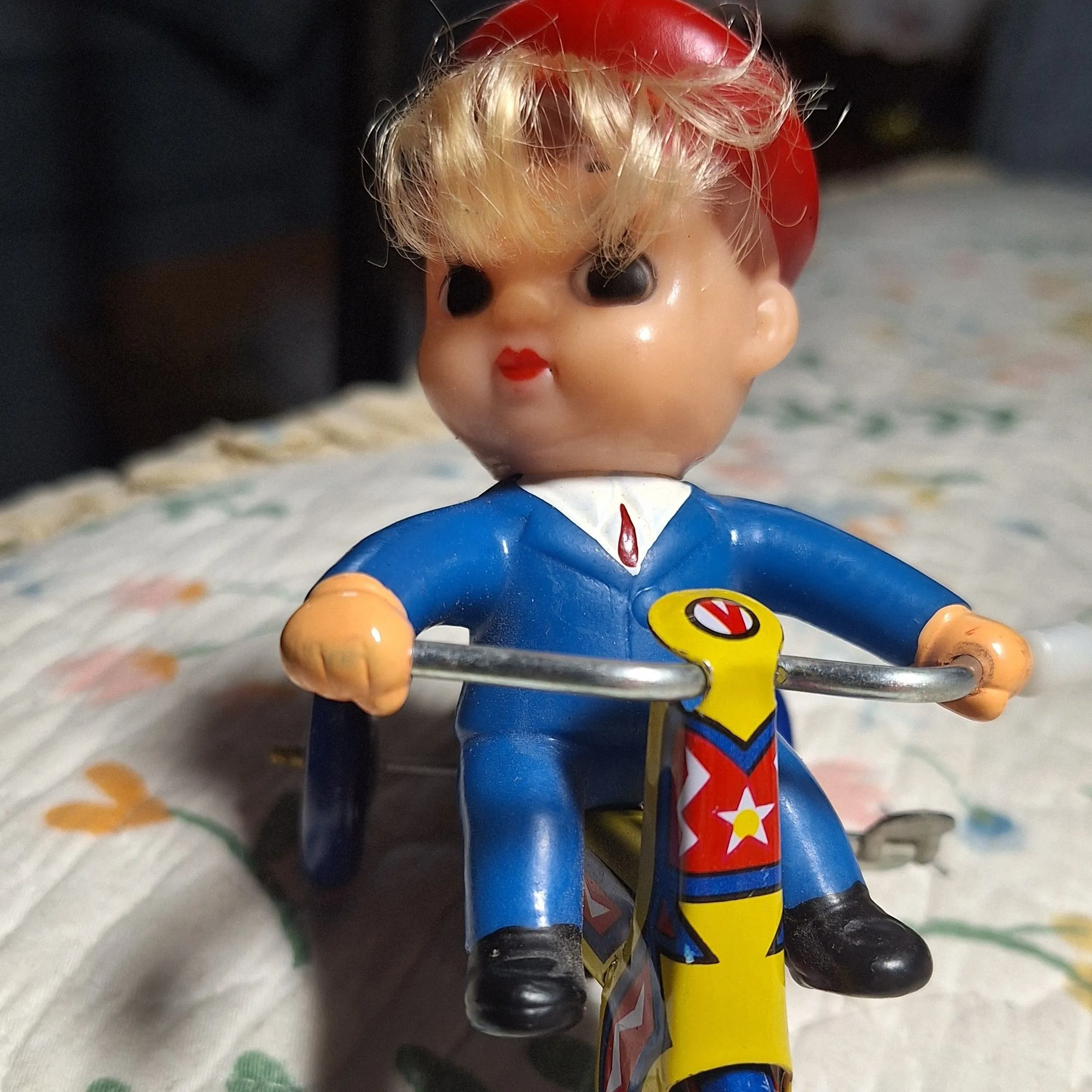 Product image for Boy on Tricycle Metal Toy