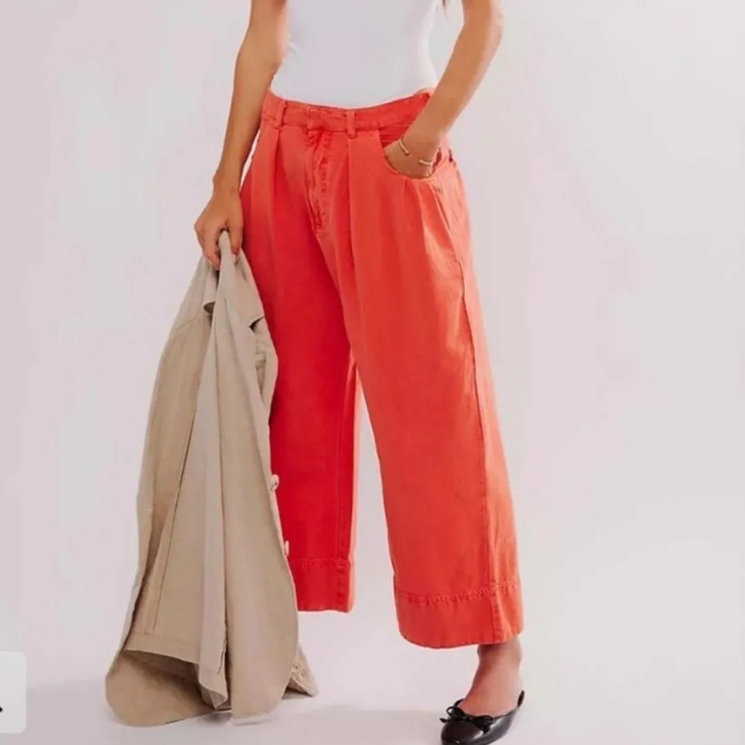 Product image for 30.FREE PEOPLE SWEET TALK CHINO PANTS SIZE 8,10 NWT 