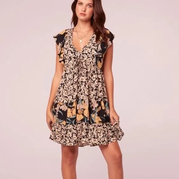 Product image for Band of the Free Shila Mini Dress - Bone/Black - size S