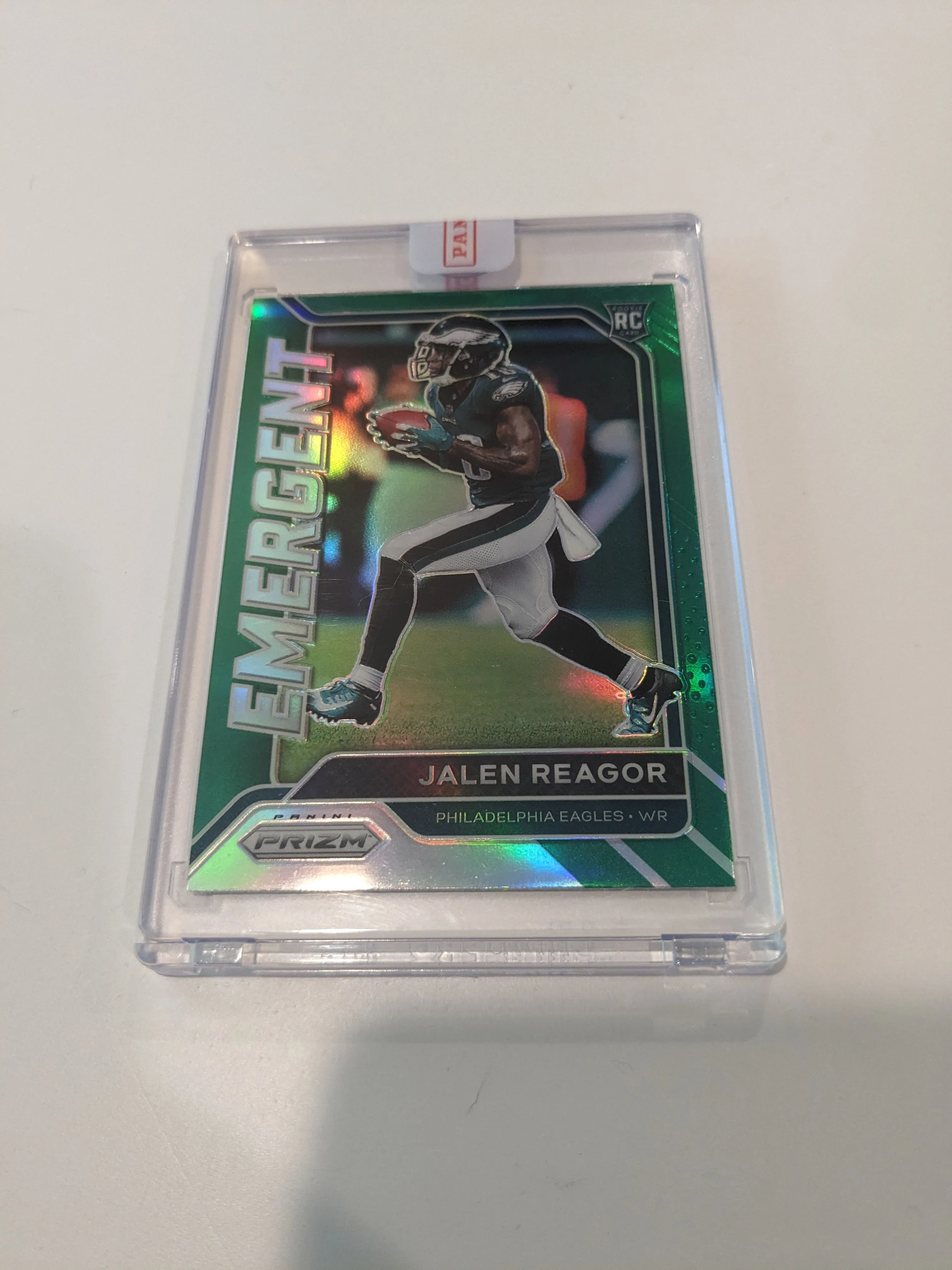 Product image for 2020 Prizm Emergent Green Jalen Reagor Rookie Card. Philadelphia Eagles