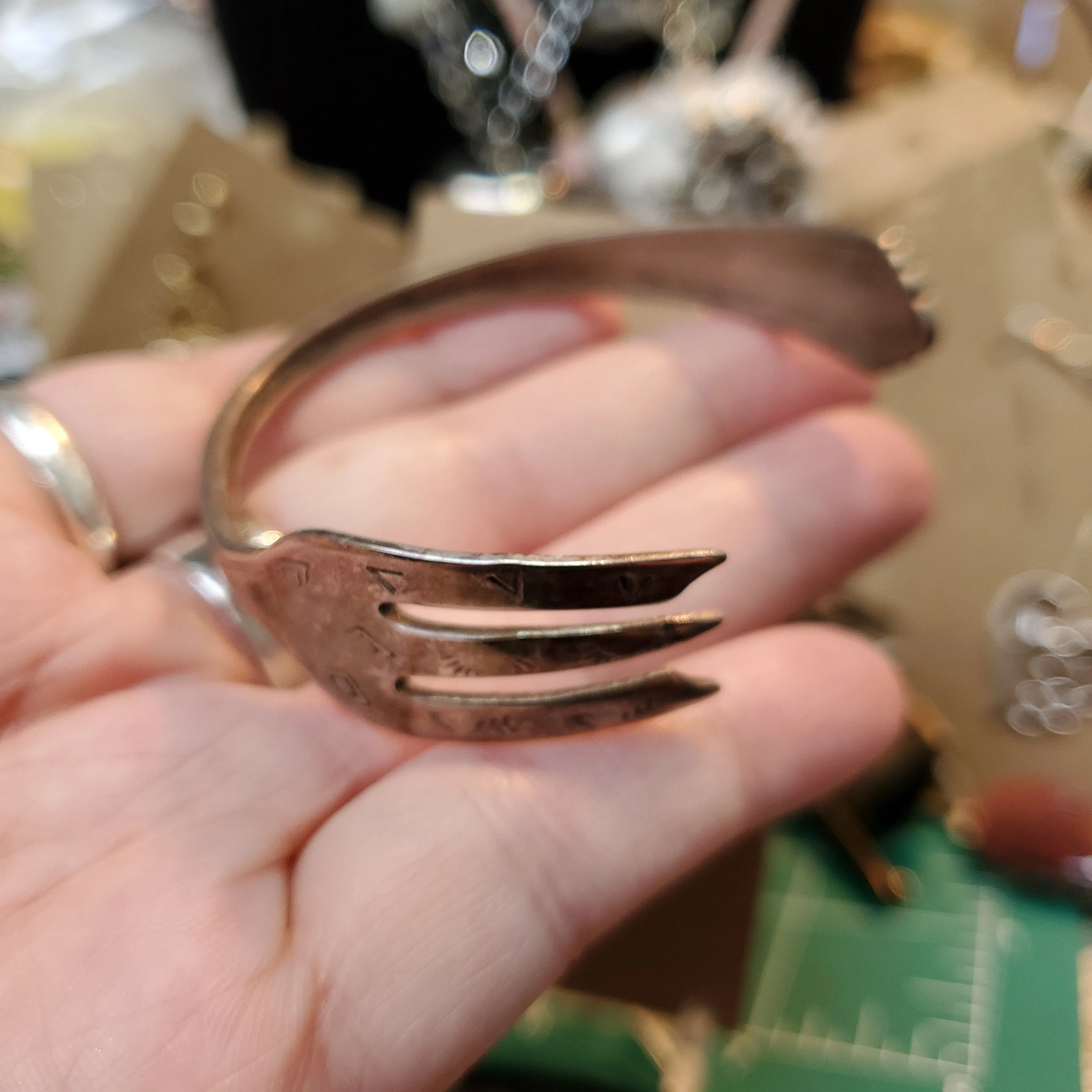 Product image for Fork Silverware Upcycled Cuff Bracelet 