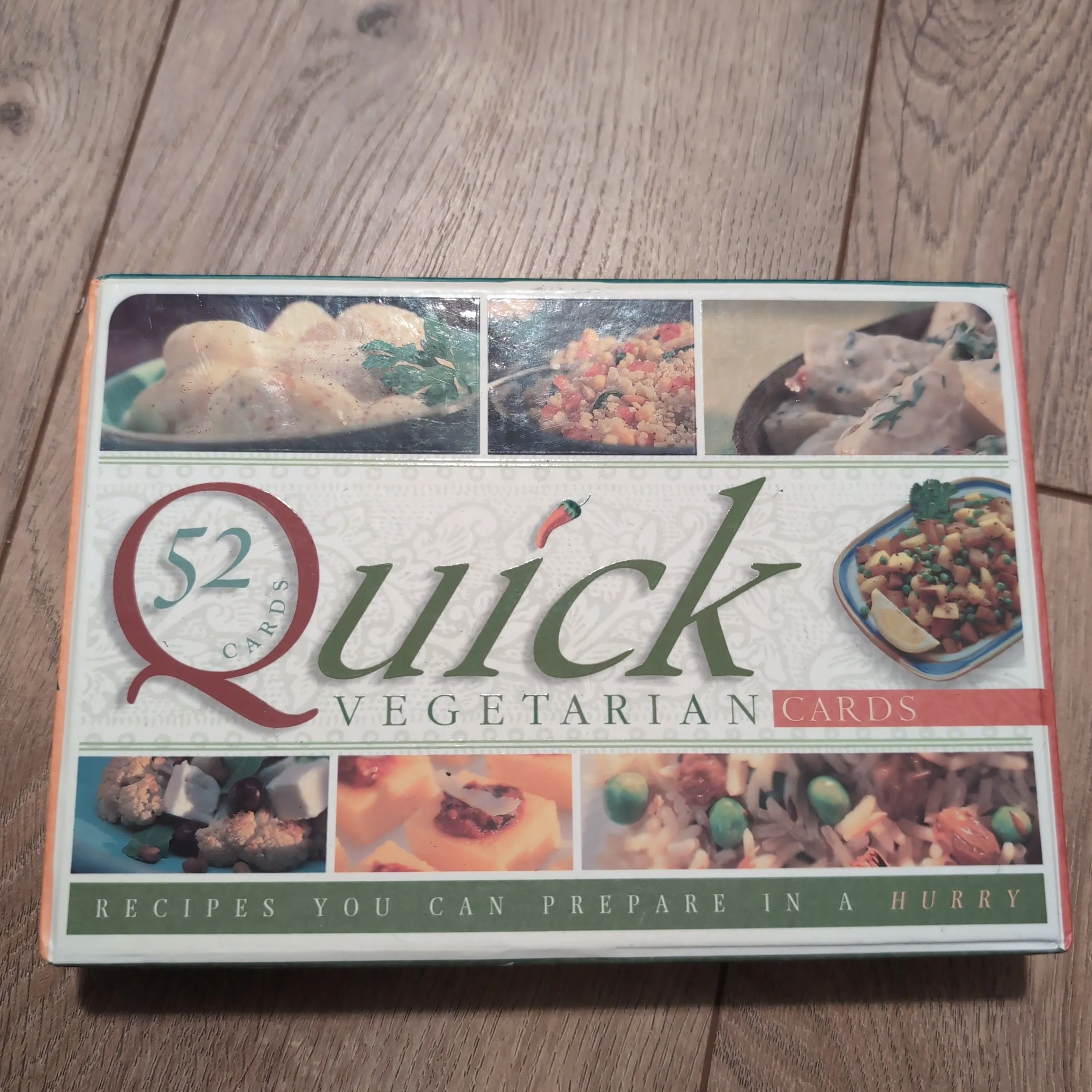 Product image for 52 Quick Vegetarian recipe cards $15