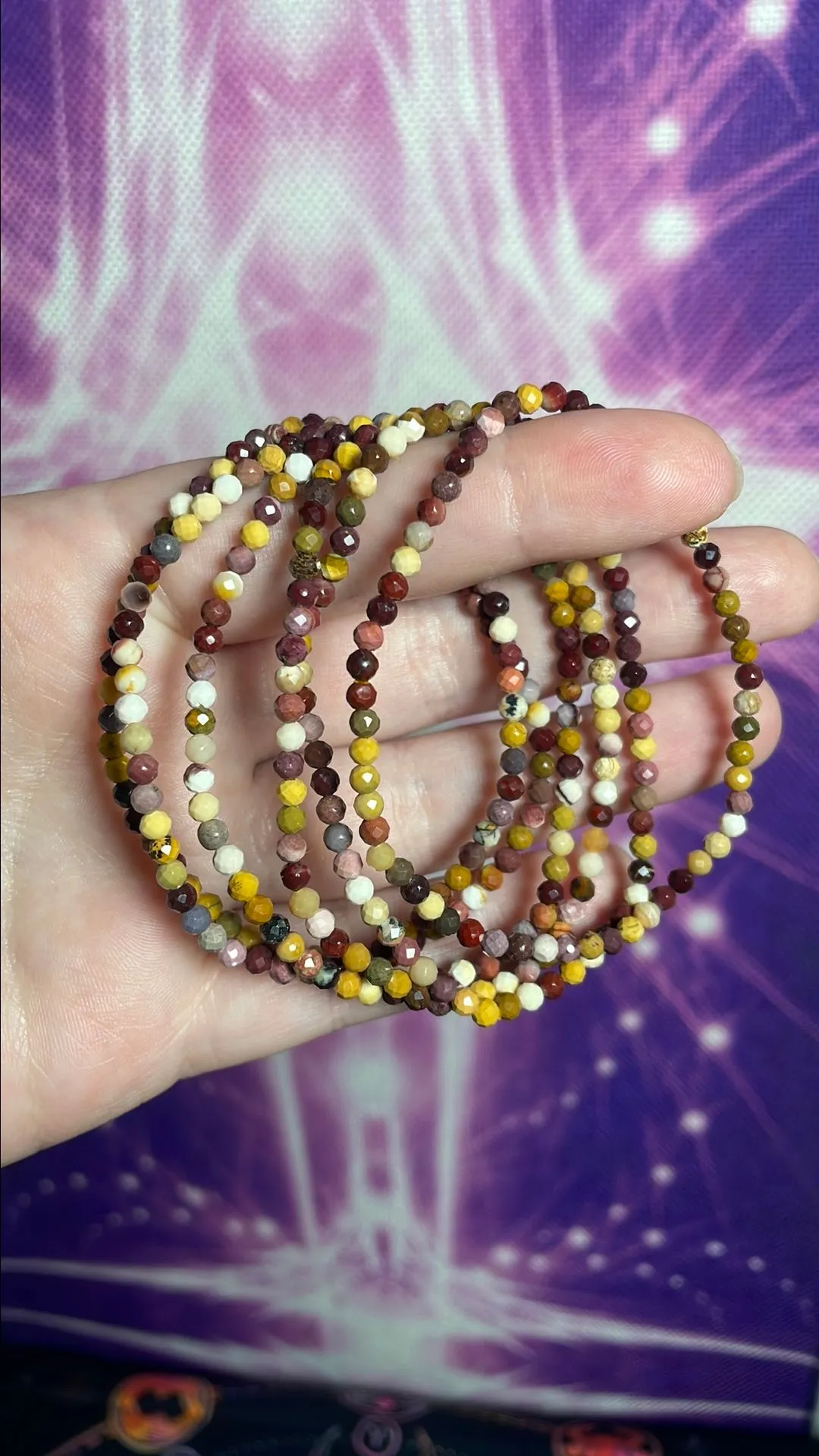 Product image for 3MM Faceted Mookaite Bracelet