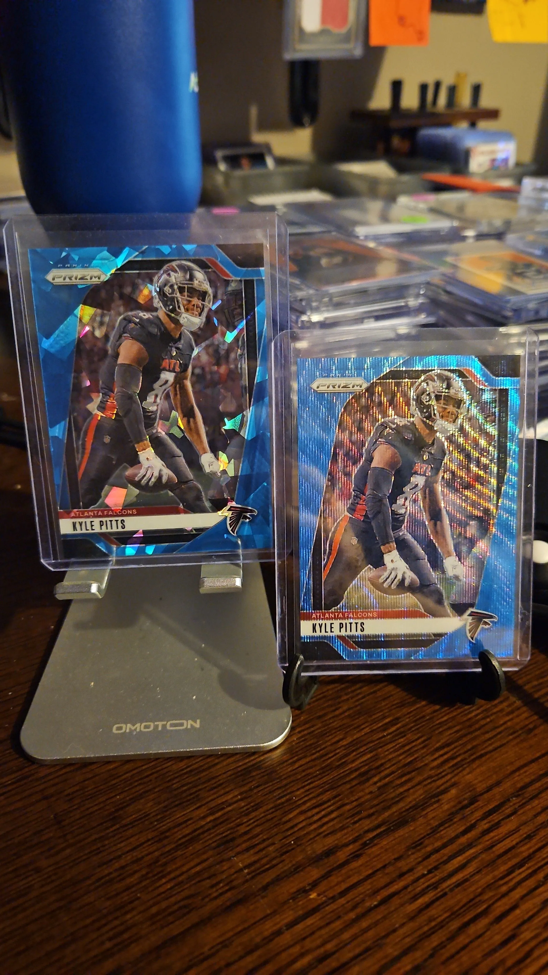 Product image for Kyke Pitts 2 Card #d Lot..2024 Prizm Blue Ice #d 28/99...Blue wave #d 143/230...Falcons