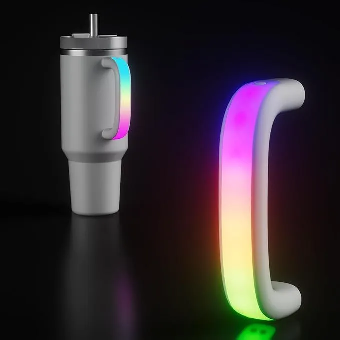 Product image for NEW 6 Color LED Light-Up Tumbler Handle for 30/40oz Stanley Tumblers - Frost/White