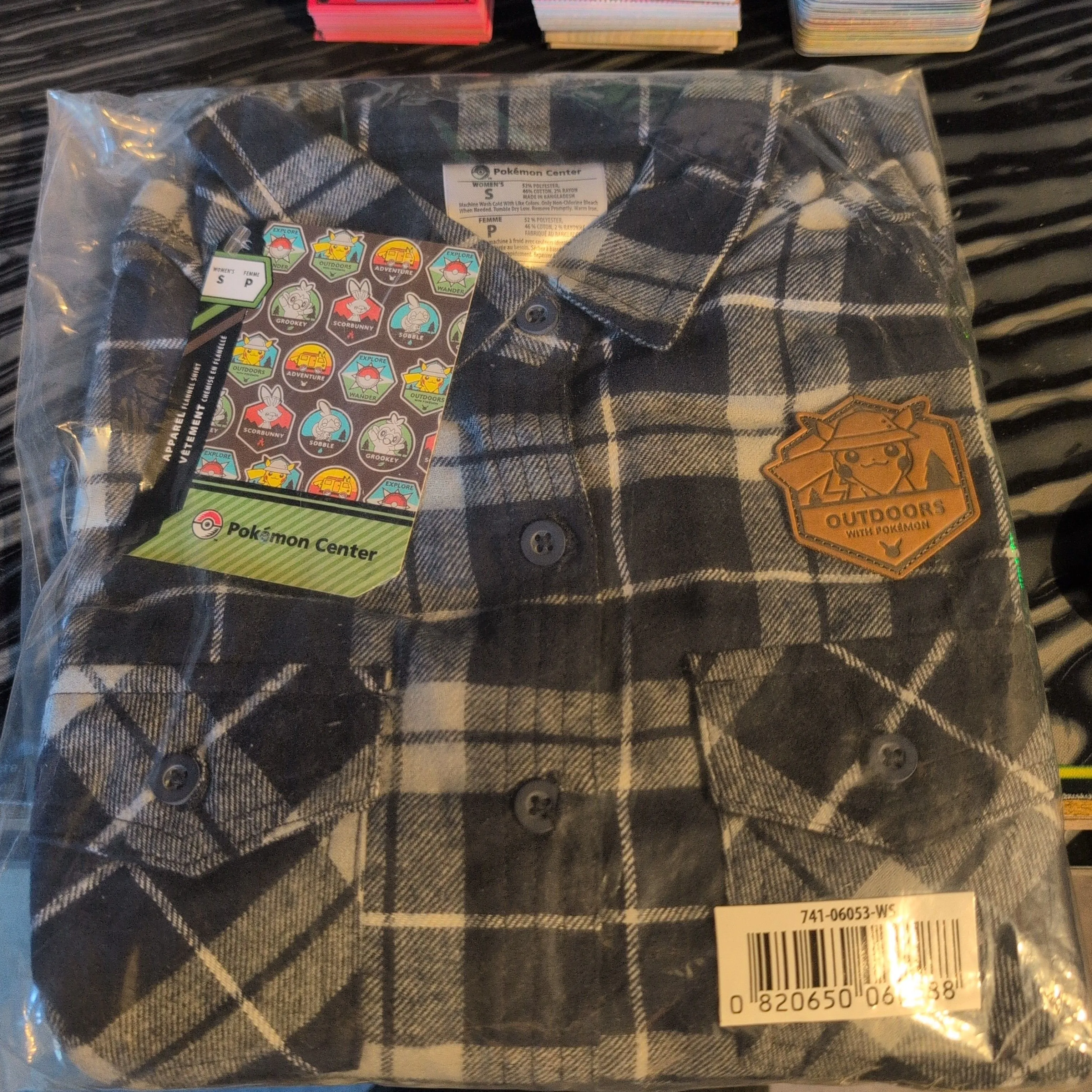 Product image for small "Outdoors with Pokemon" long sleeve flannel