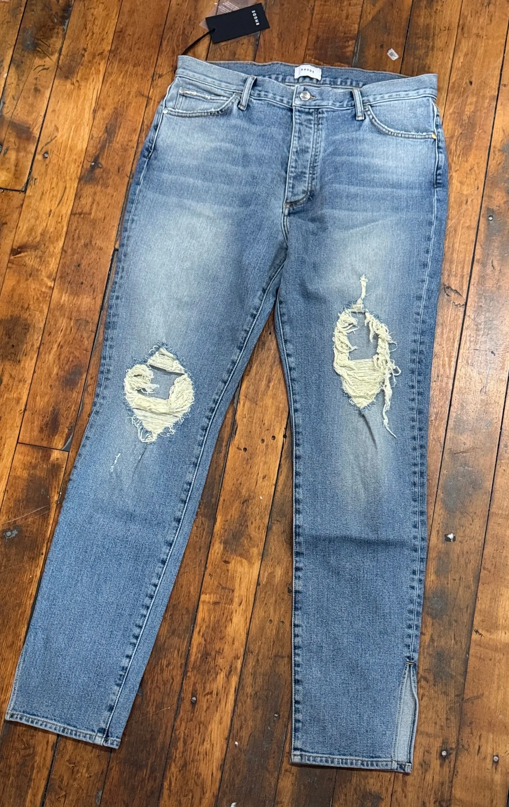 Product image for Rhude Distressed Jeans | Blue | 30