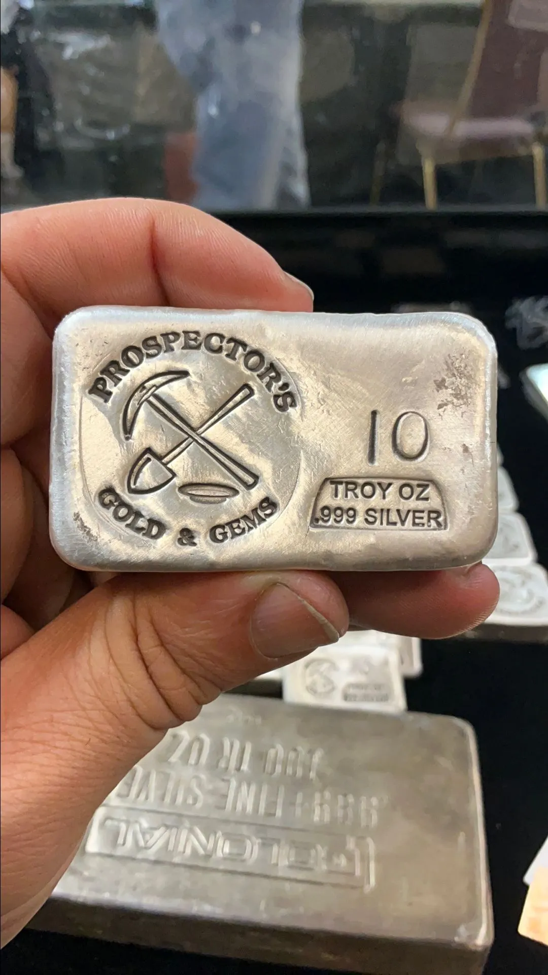 Product image for 10 oz silver prospector bar